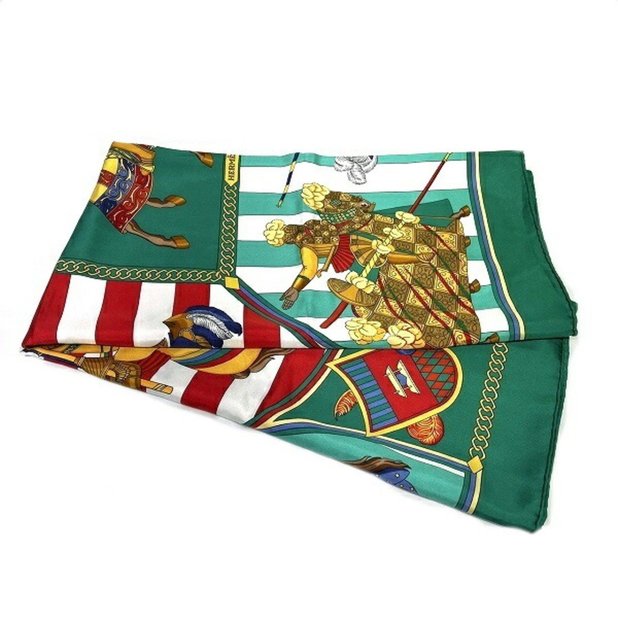 image of Hermes Carre 90 Clash Of Feathers Brand Accessories Mufflers/scarves Women's in Green