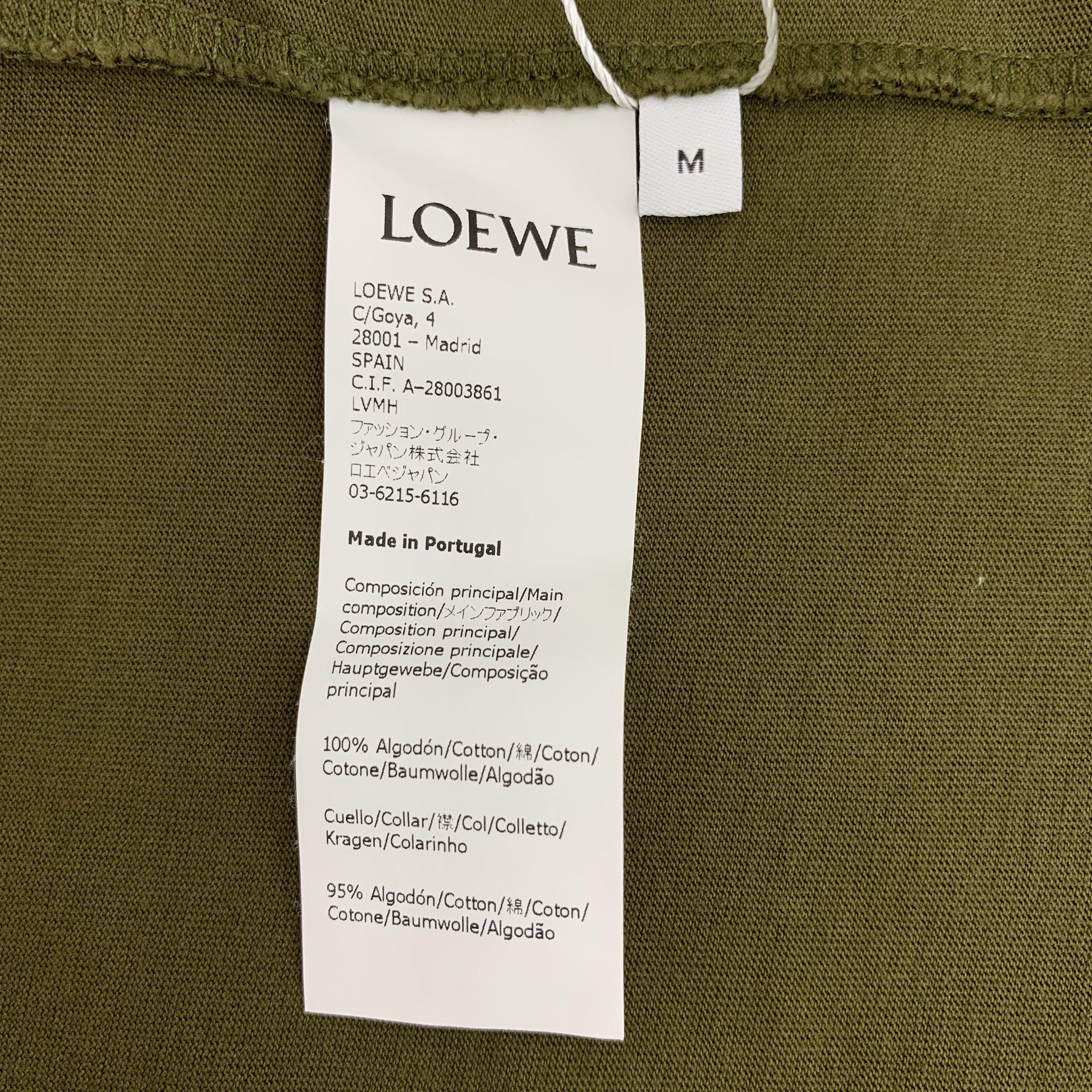 Loewe Loewe Logo T-Shirt Olive Green (M) Size US M / EU 48-50 / 2 - 6 Thumbnail
