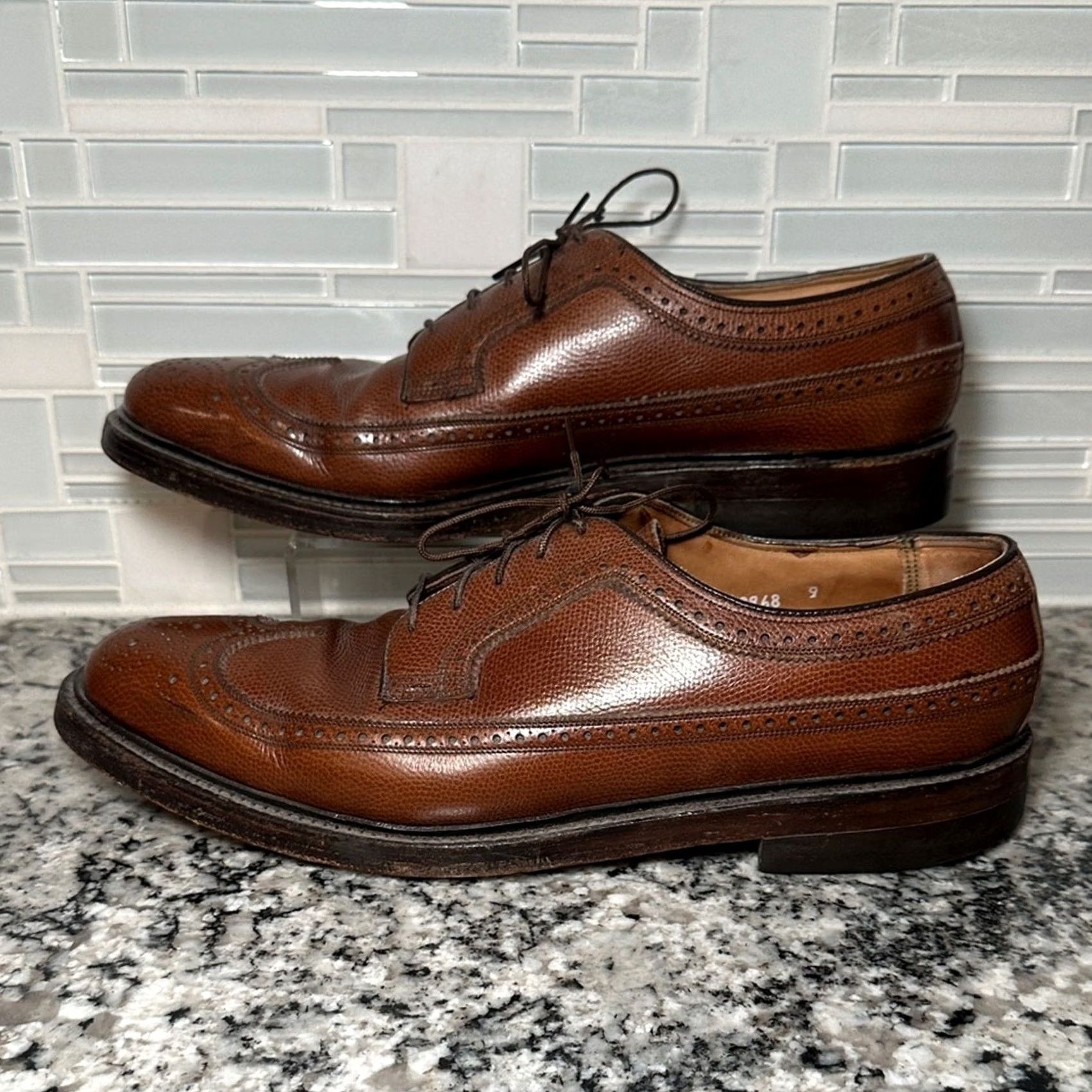 Florsheim Florsheim Imperial Kenmoor Longwing Bluchers Brown - 11.5 B - Goodyear Welted - Leather Oxford Mens Shoes Size US 12 / EU 45 - 2 Thumbnail