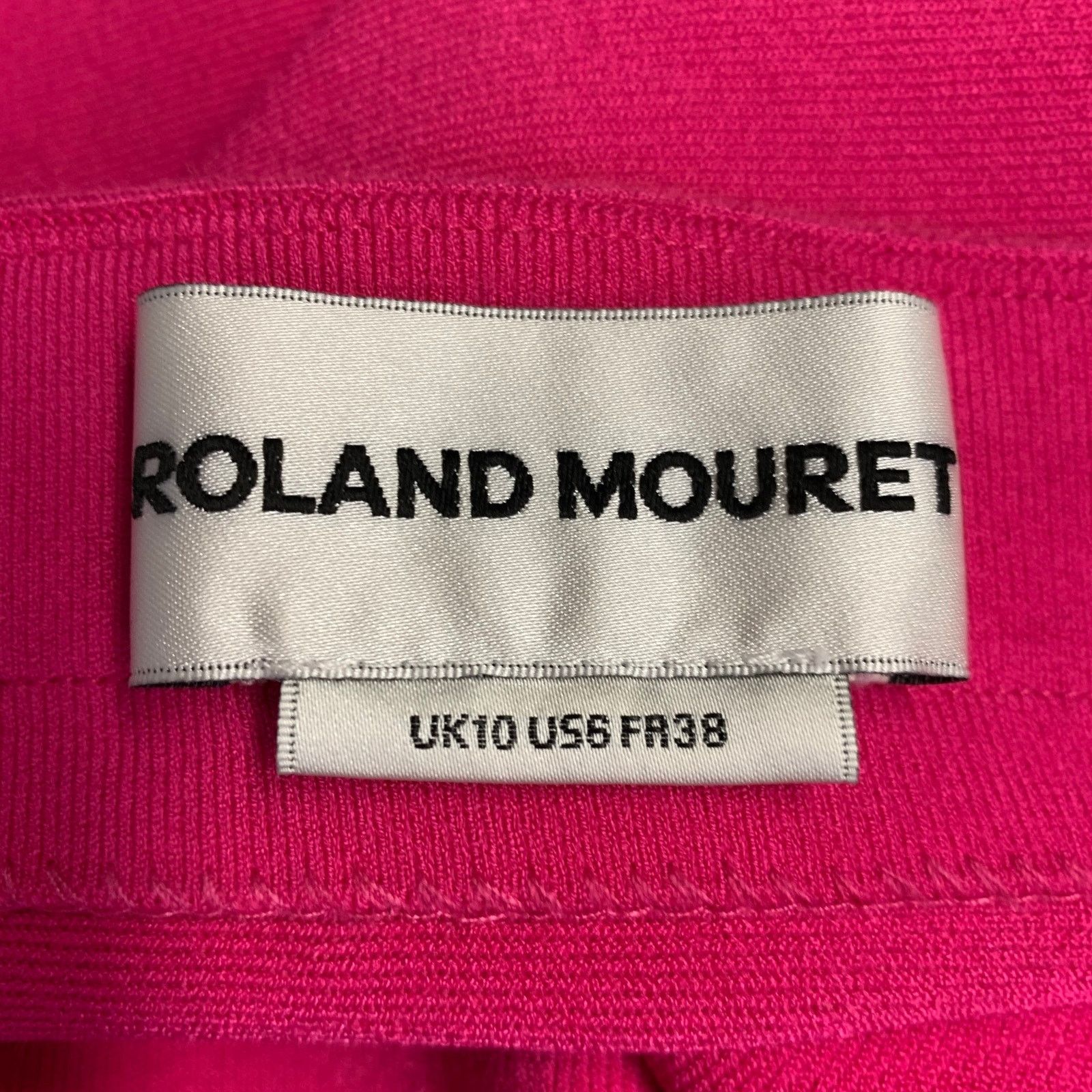 Roland Mouret ROLAND MOURET Size 6 Hot Pink Jersey Knit Fluted Midi Skirt Size 28" / US 6 / IT 42 - 3 Thumbnail