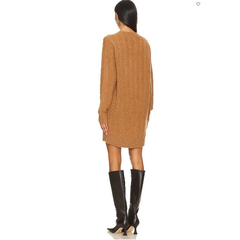 Rag & Bone NEW! Rag & bone Durham Herringbone-Knit Cashmere Minidress Size S / US 4 / IT 40 - 4 Thumbnail