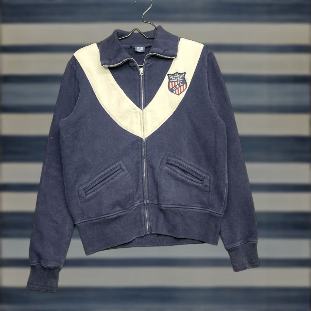 Ralph Lauren Ralph Lauren Jacket Mens Large Navy Blue Cream Mt Whitney Winter Zip USA Crest Size US L / EU 52-54 / 3 - 1 Thumbnail