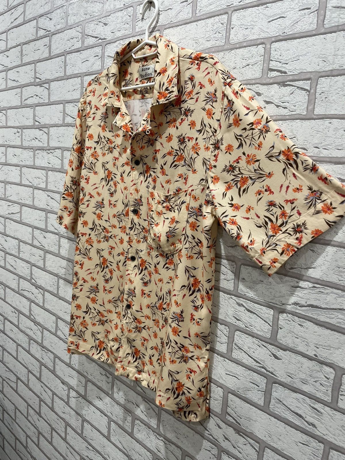 Acne Studios × Vintage Acne Studios - Simon Camp-Collar Floral-Print Twill Shirt Size US M / EU 48-50 / 2 - 9 Thumbnail