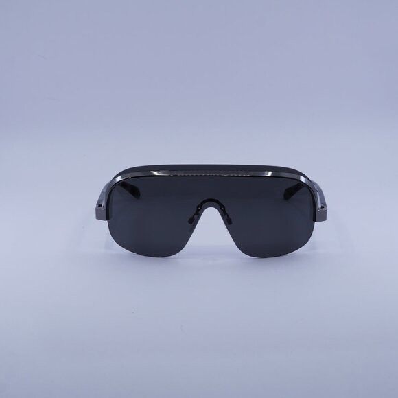 Palm Angels Palm Angels PERI10I KING 7607 Sunglasses Black Shield Frame Size ONE SIZE - 2 Thumbnail