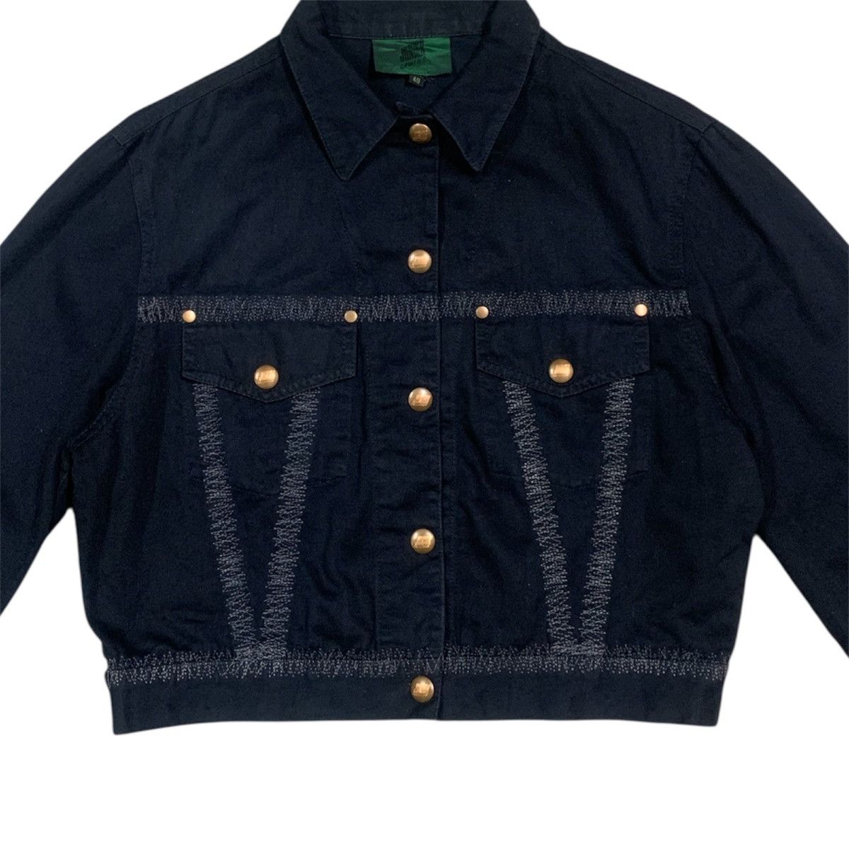 Jean Paul Gaultier Vintage 90's Junior Gaultier Embroidered Cropped Jacket Size M / US 6-8 / IT 42-44 - 3 Thumbnail