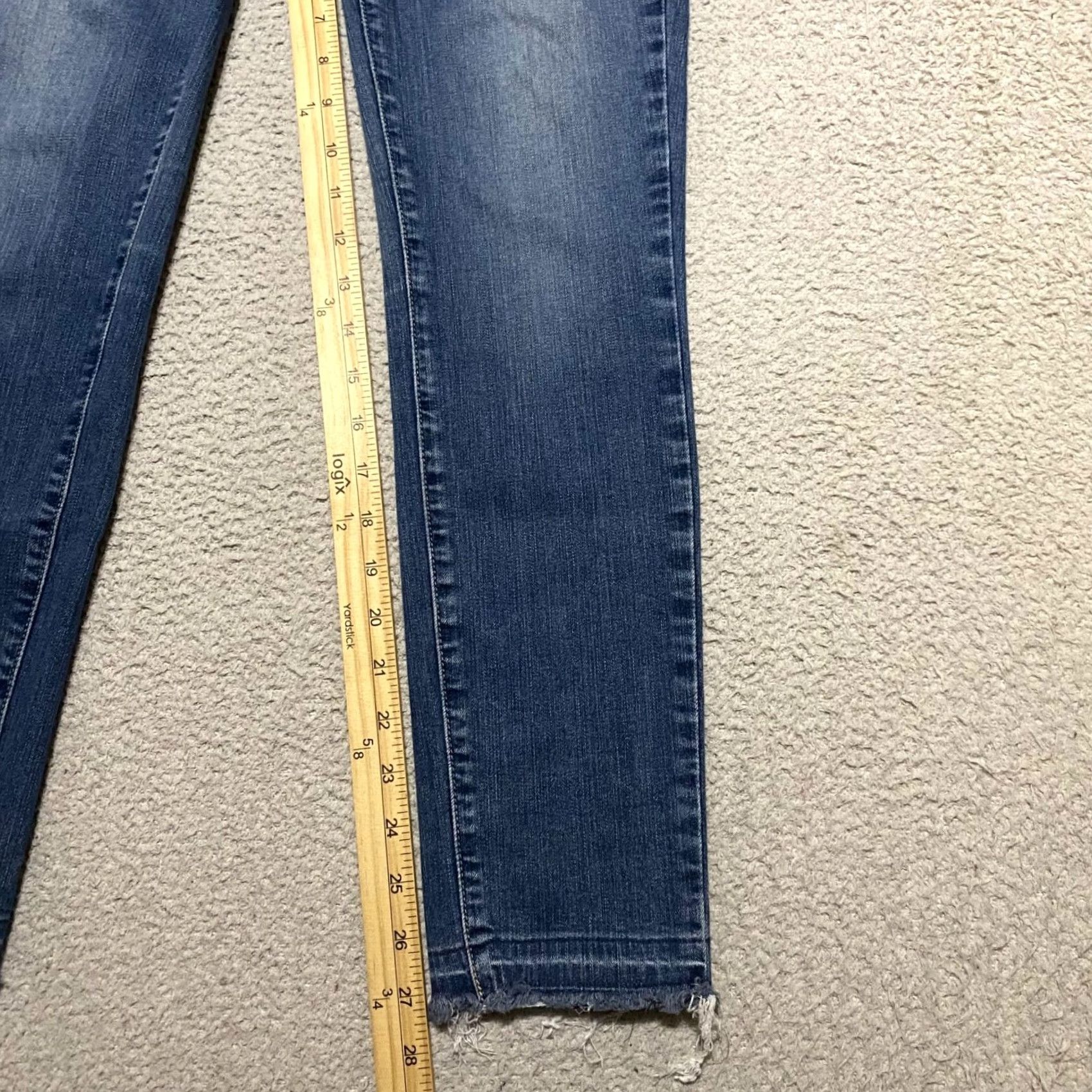 Paige Paige Jeans Womens Slim Mid Rise Ankle 29 Blue Denim Hoxton 5-Pocket Logo Stretch Cotton Blend 90s? No Vintage Capri? Size 29" - 6 Thumbnail