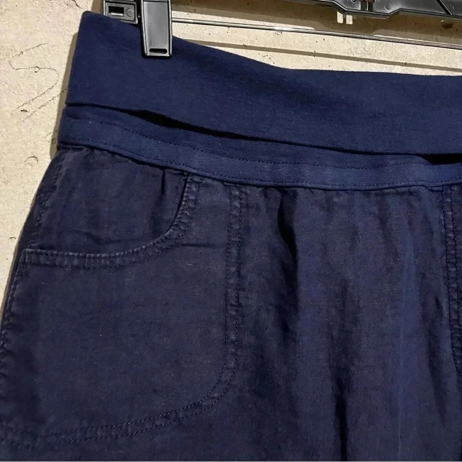 Athleta ATHLETA Lima Linen Skirt Size 6 Navy Blue Casual Size 28" / US 6 / IT 42 - 4 Thumbnail