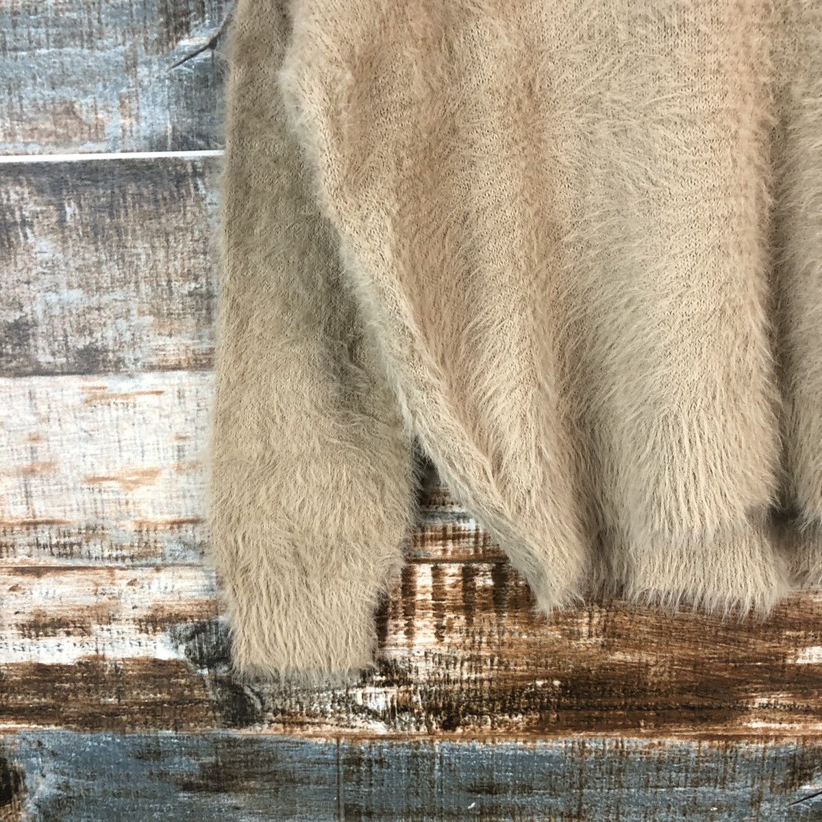 Homespun Knitwear DLL Ingni Brown shaggy fur Mohair Knitwear #C048 Size M / US 6-8 / IT 42-44 - 7 Thumbnail