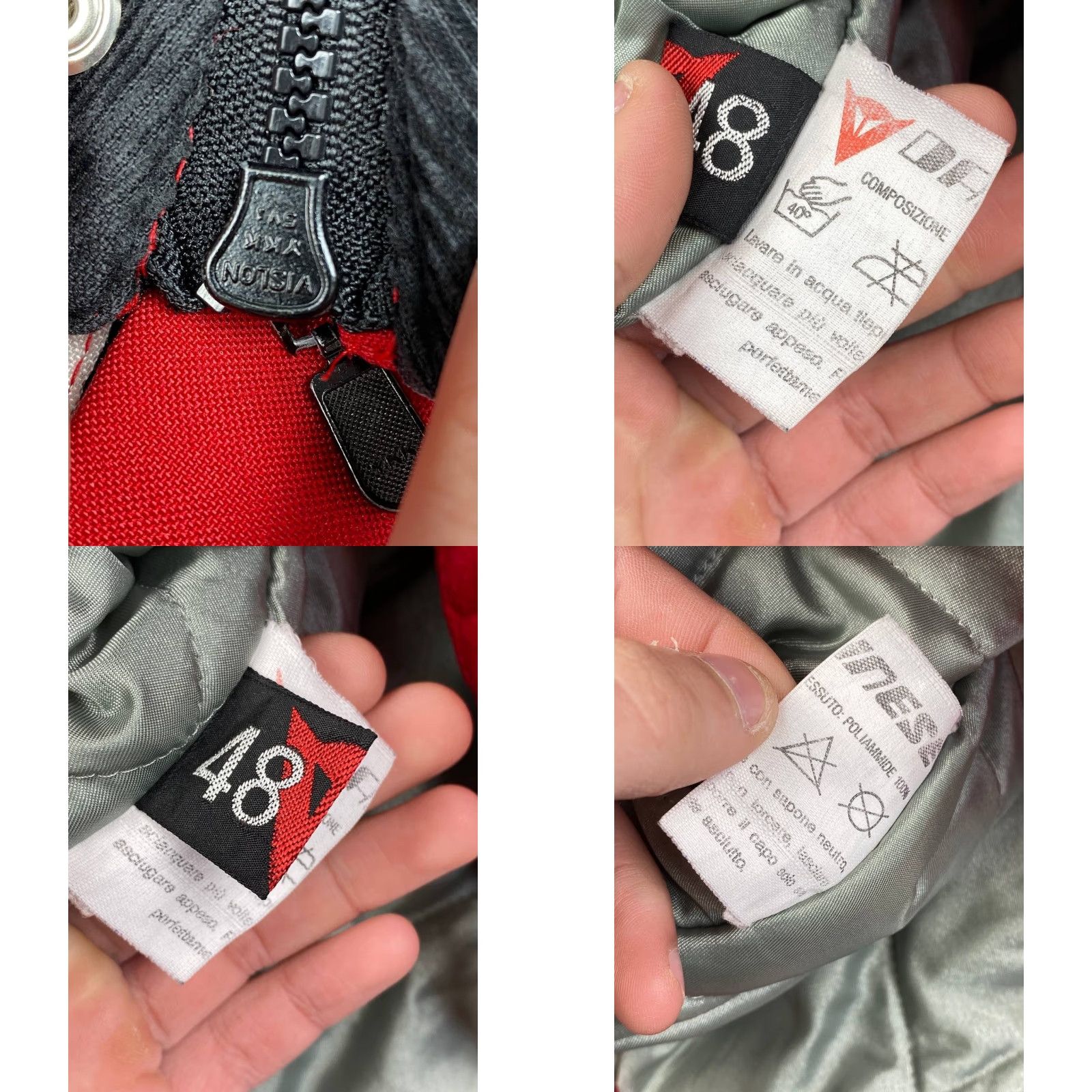 Dainese VINTAGE Dainese World Champion Racing 2 in 1 Bomber Jacket Men Size 48 Red Shirt Jacket Mens Regular 60 68 55 65 Size US M / EU 48-50 / 2 - 9 Thumbnail