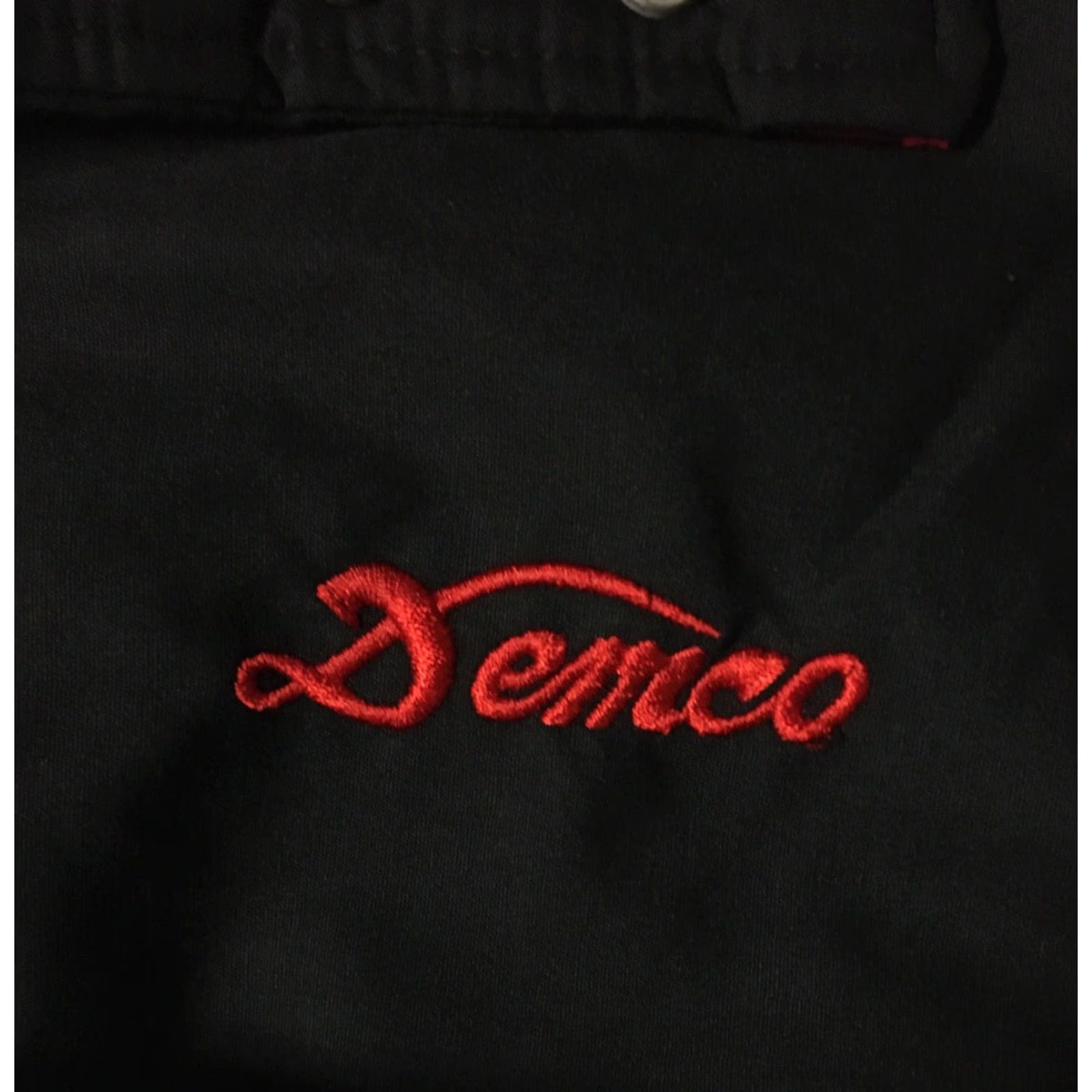 Vintage VINTAGE K-Products Demco Striped Jacket XL USA Bomber Jacket Men Black 80s 90s Grunge Mechanic Biker Rock Retro USA Theme Western 80s 90s Size US XL / EU 56 / 4 - 2 Thumbnail
