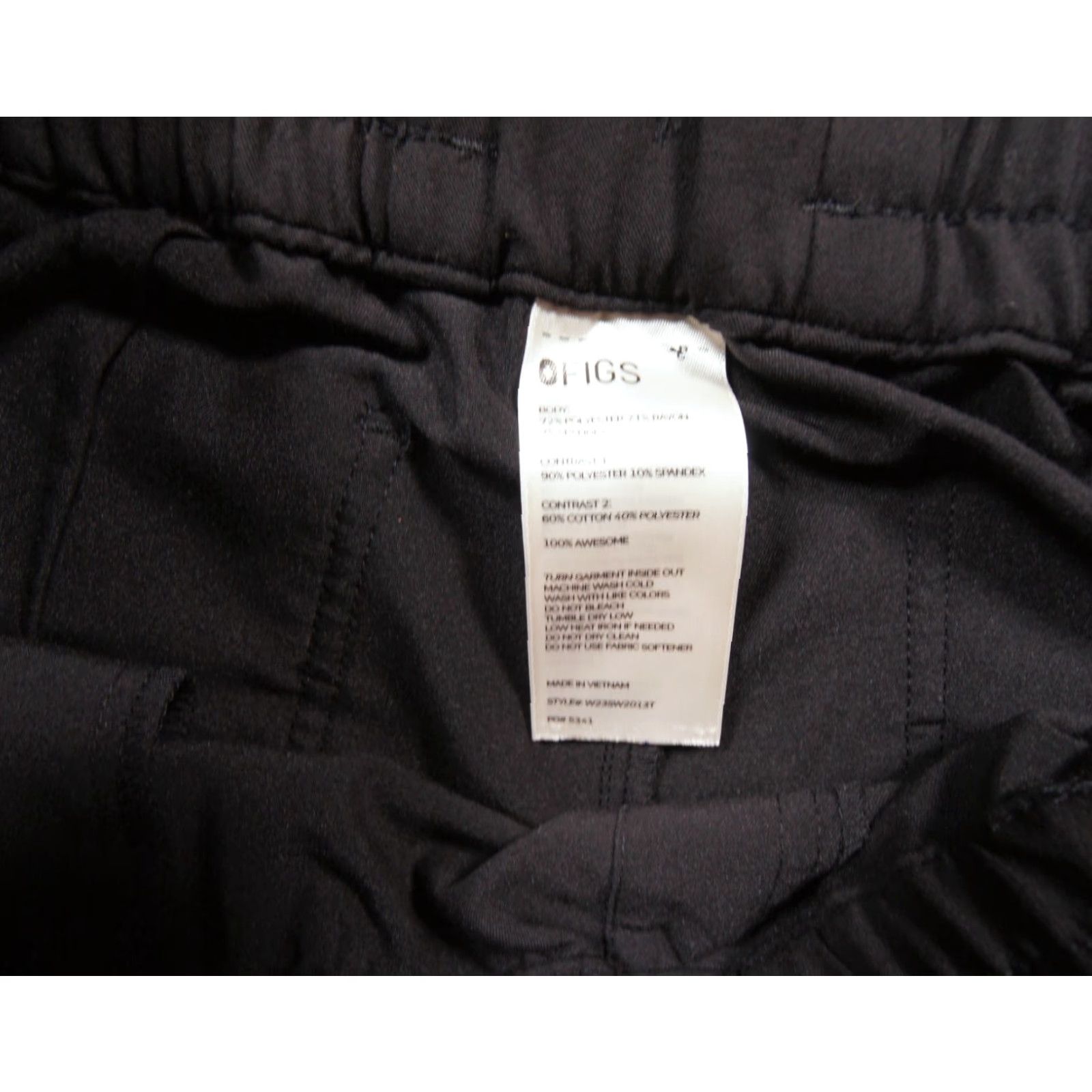 Vintage FIGS Pants Mens Large Black Cargo Scrub Technical Nurse Workwear Stretch Adult Size US 33 - 7 Thumbnail