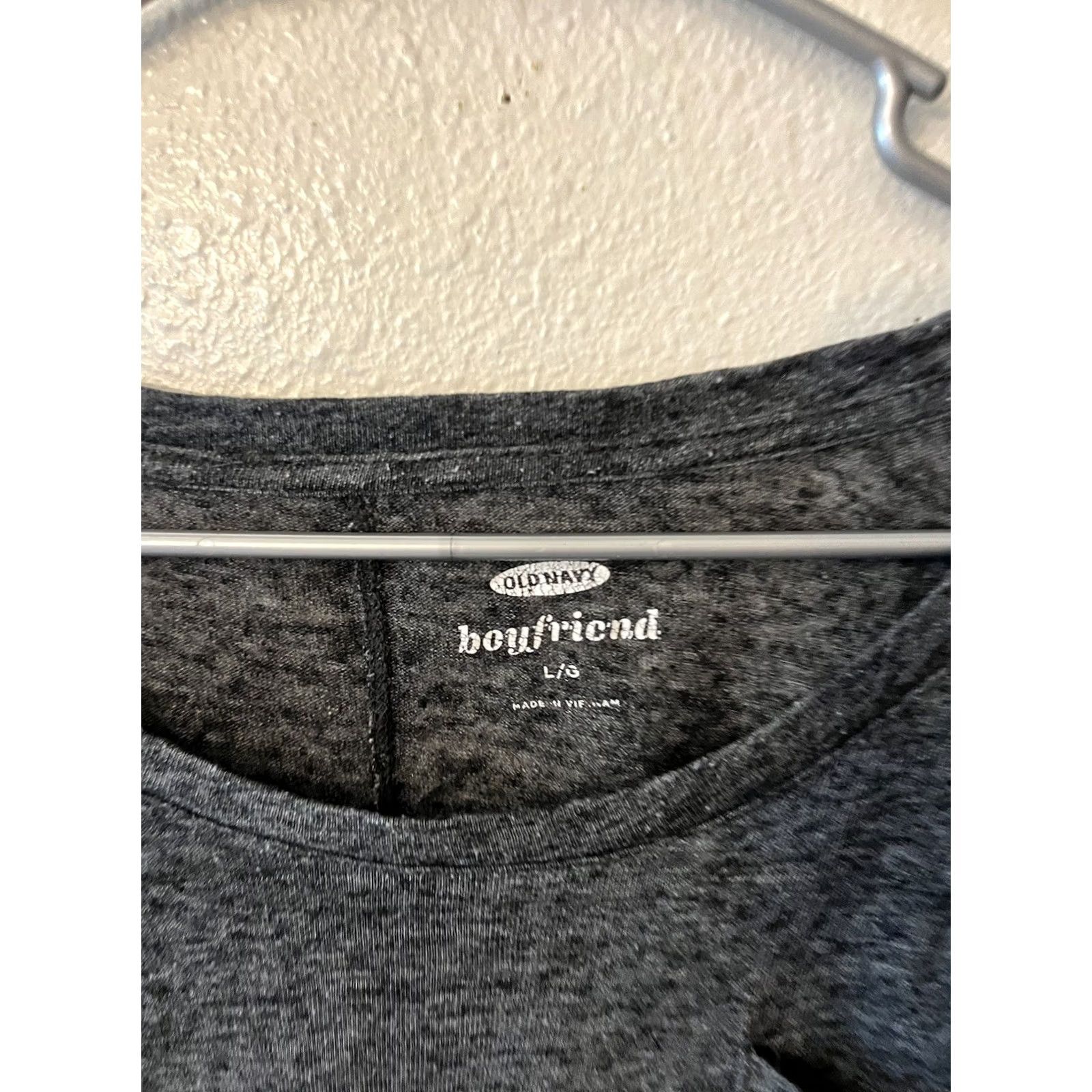Old Navy Old Navy Shirt Womens Size L Black Boyfriend Short Sleeve Long Sleeve Linen Blen Size L / US 10 / IT 46 - 3 Thumbnail