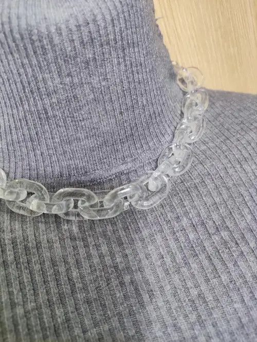 Defective Struct Transparent Titanium steel Necklace Chain Size ONE SIZE - 1 Thumbnail