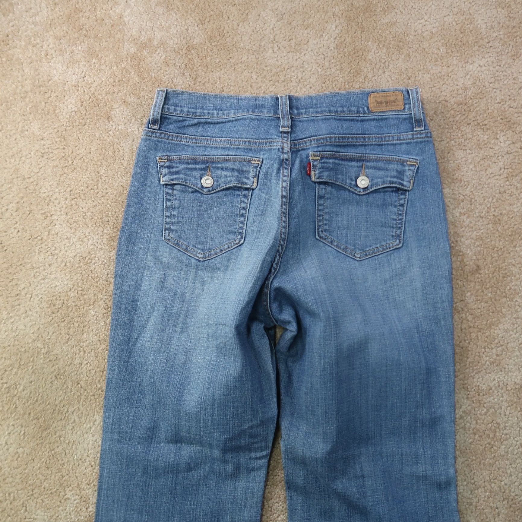 Levi's Levi's 512 Perfectly Slimming Bootcut Jeans Women's 12s Blue Denim Stretch Size 34" / US 12 / IT 48 - 6 Thumbnail