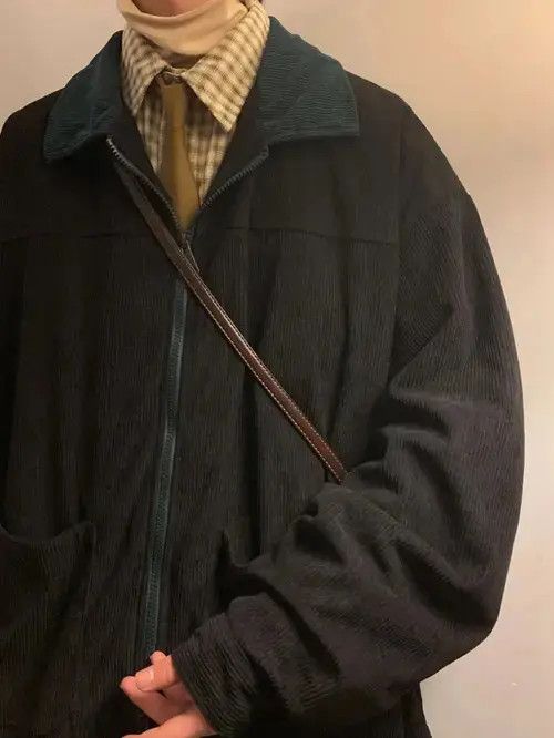 Other Corduroy Bomber Jacket Loose Oversized Style Size US M / EU 48-50 / 2 - 1 Thumbnail