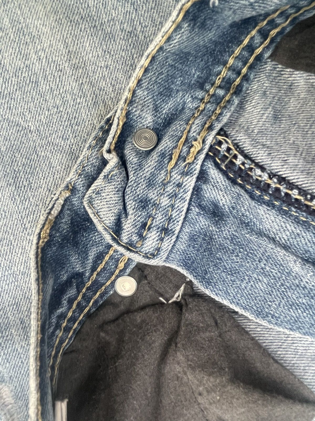 Lee Vintage Lee Dungarees Distresed Denim Size US 33 - 18 Thumbnail