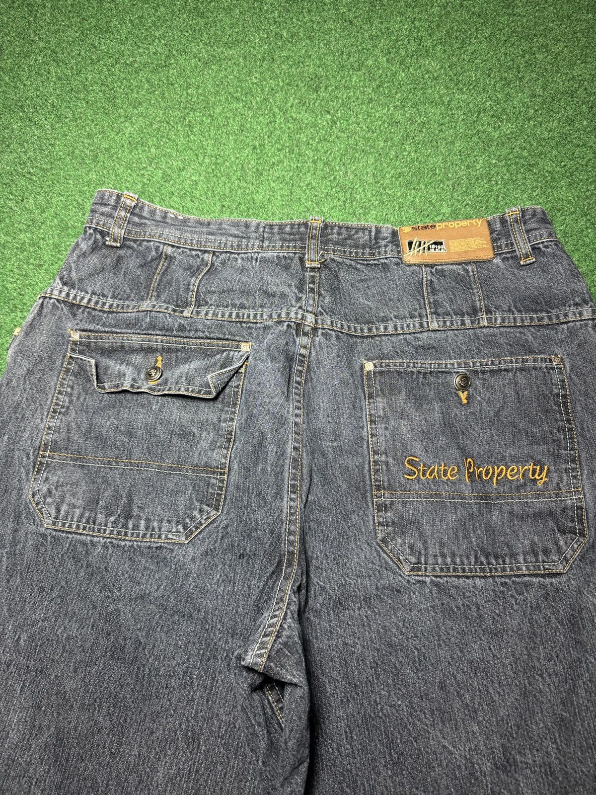 Vintage State Property Baggy Jorts 38 Cargo 15” Hip Hop Denim Shorts Size US 38 / EU 54 - 2 Thumbnail