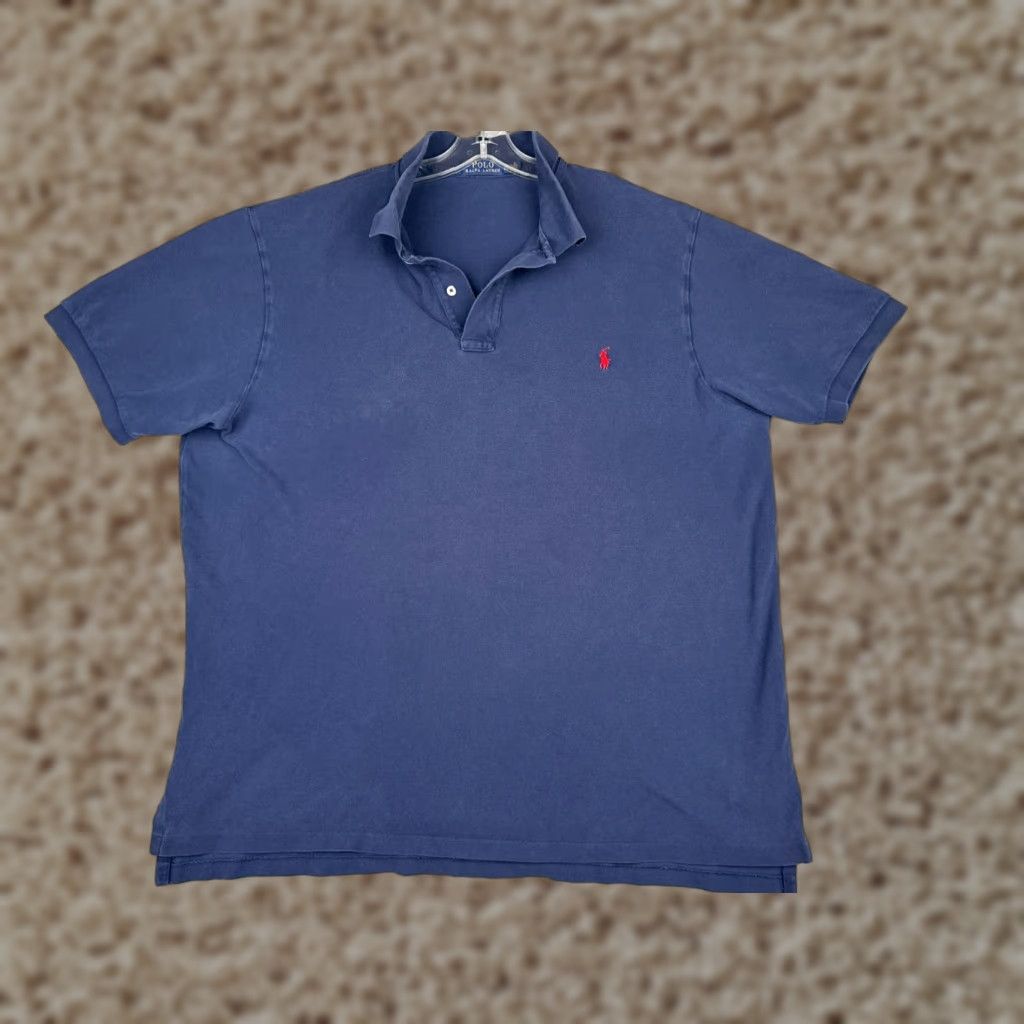 Ralph Lauren Ralph Lauren Polo Shirt Men 2XL XXL Tall Blue Cotton Short Sleeve Size US XXL / EU 58 / 5 - 1 Thumbnail
