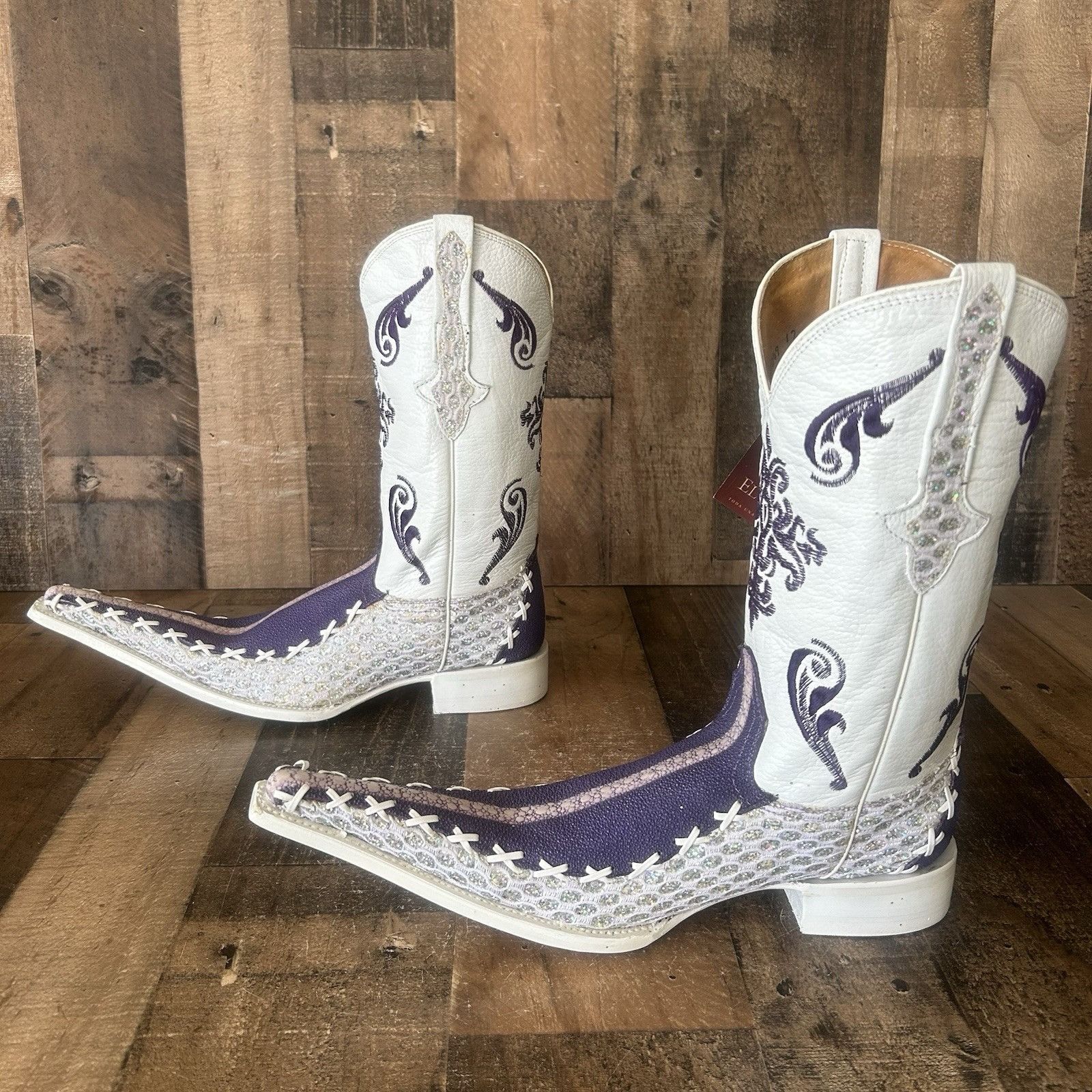 Vintage El General Long Pointed Toe Western Cowboy Boots Mens 7 Size US 7 / EU 40 - 12 Thumbnail