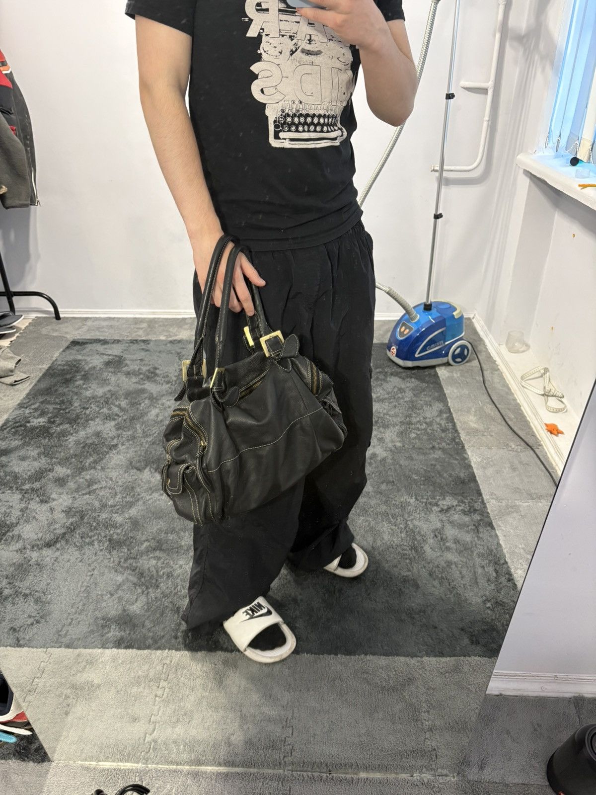 Juicy Couture Vintage Real Leather Balenciaga Style Y2K Bag Size ONE SIZE - 12 Thumbnail