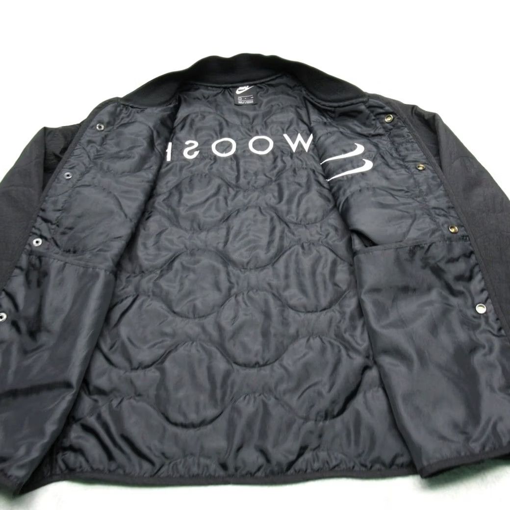 Nike VINTAGE Nike Jacket Mens Small Black Double Swoosh Quilted Insulated Snap 90s Size US S / EU 44-46 / 1 - 2 Thumbnail