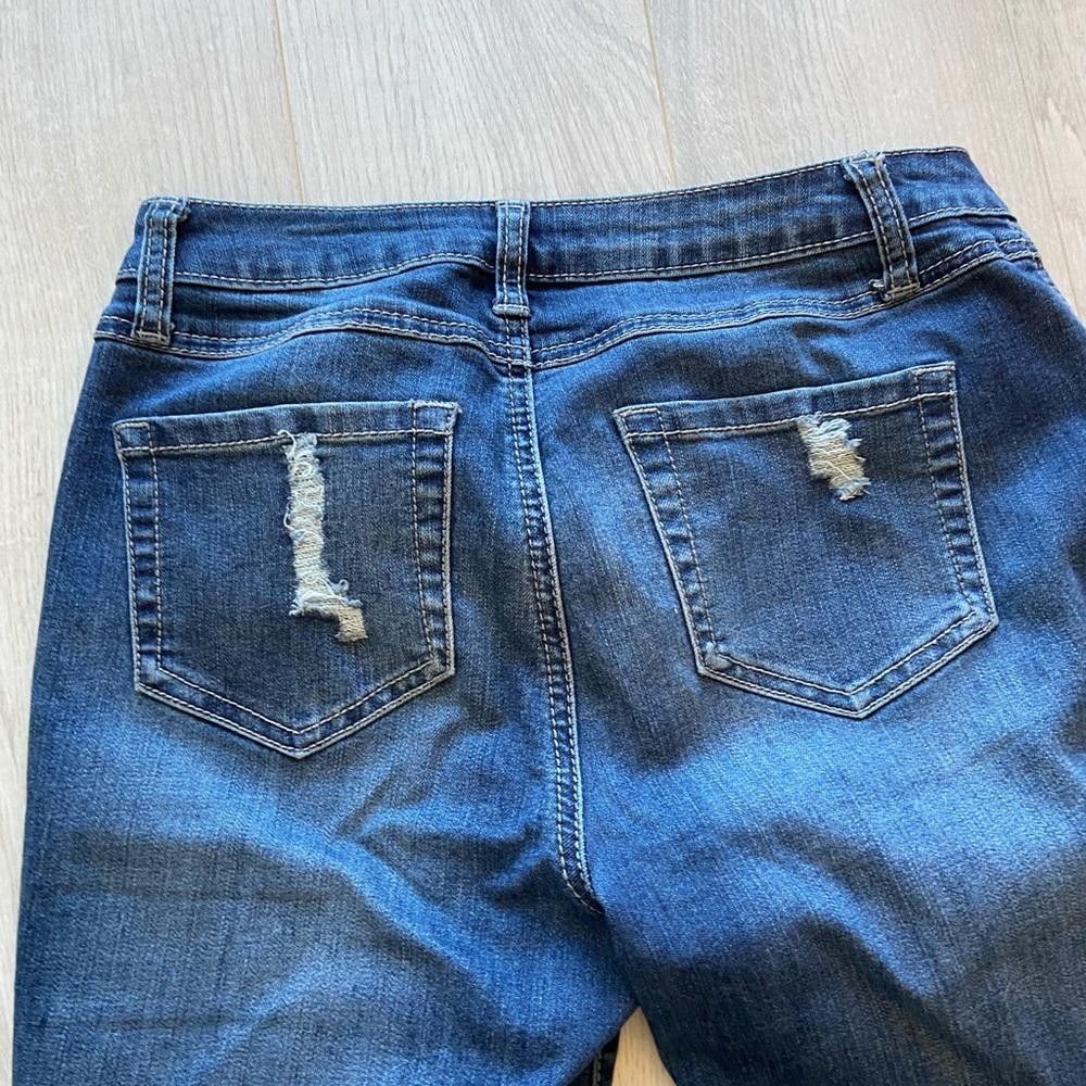 Designer Project Indigo Medium Wash Ripped Jeans Size 28" / US 6 / IT 42 - 6 Thumbnail