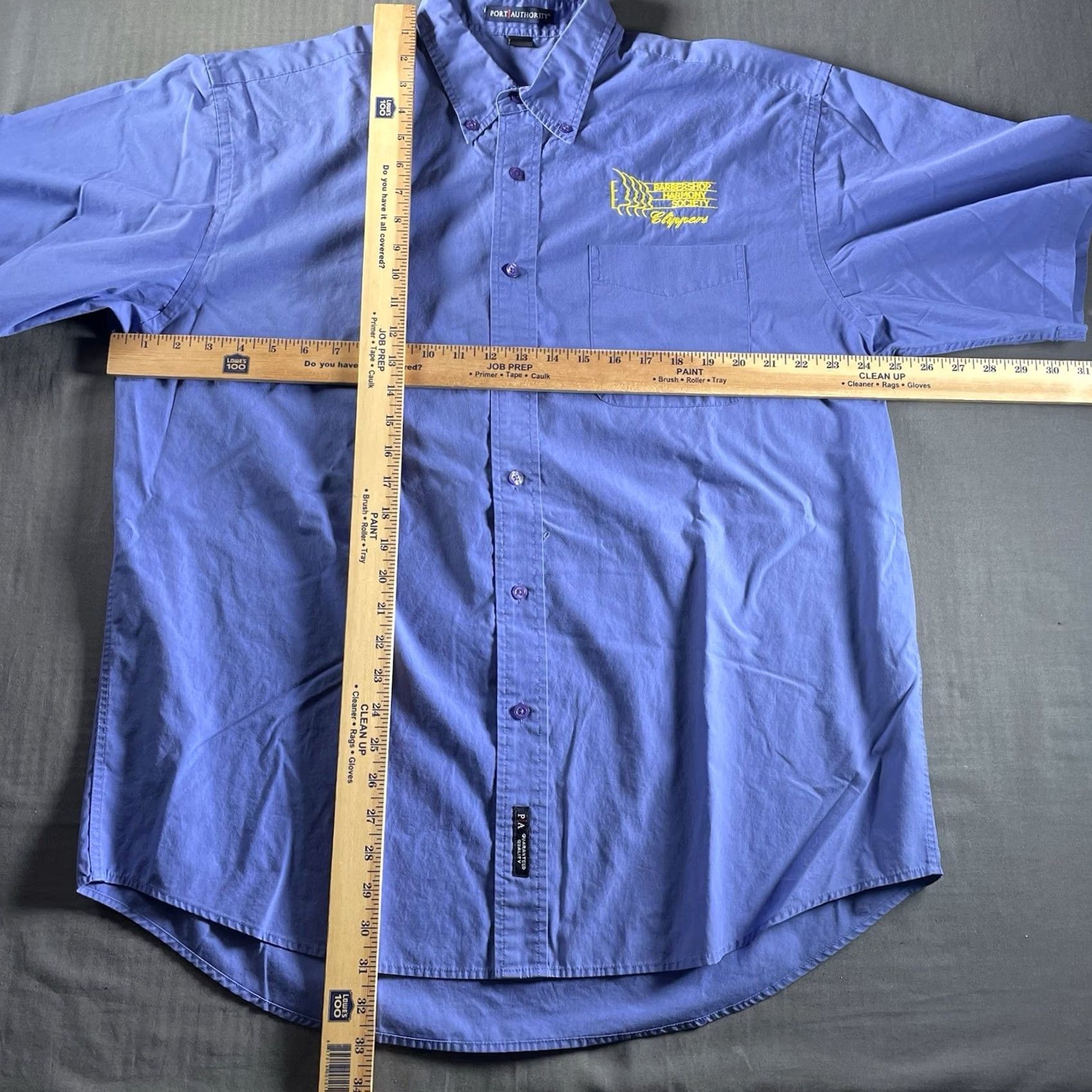Port Authority BARBERSHOP HARMONY SOCIETY Shirt Men’s XL Blue Button Up Clippers SPEBSQSA Men XL Blue Shirt Size US XL / EU 56 / 4 - 5 Thumbnail