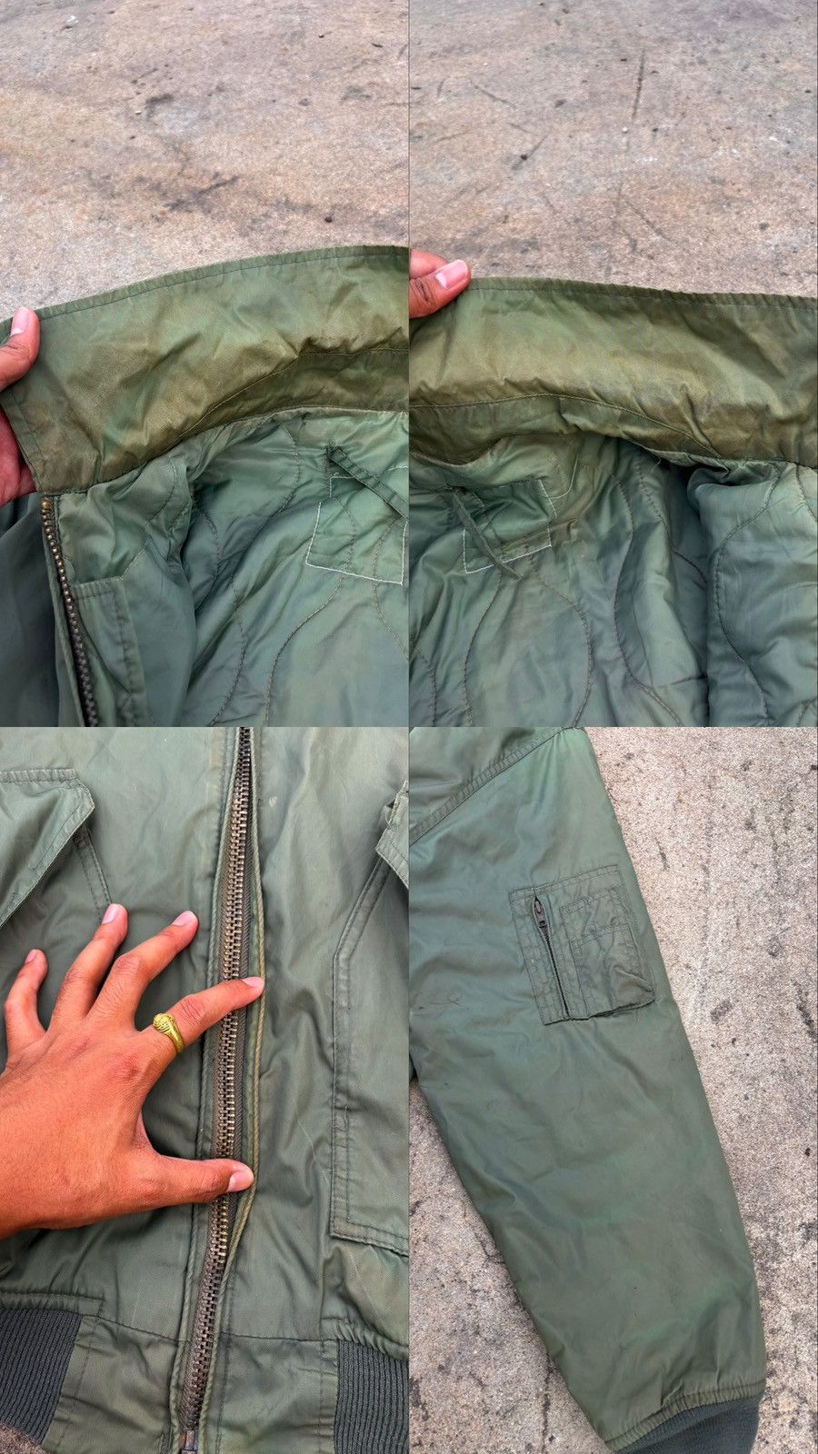 Vintage Vintage Faded Ma-1 Flight Bomber Jacket (Kanye Style) Size US XL / EU 56 / 4 - 19 Thumbnail