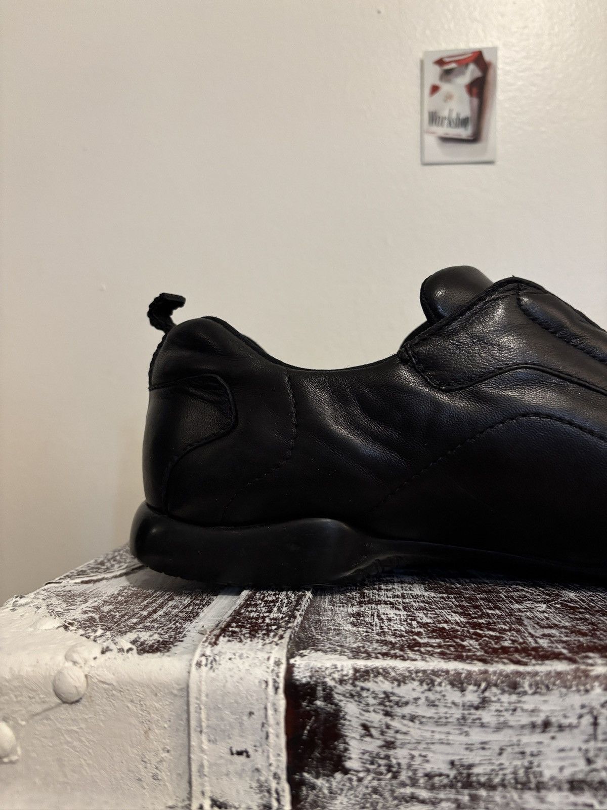 Prada Prada s/s2000 Square Toe Leather Luxury Trainers (damaged) Size US 12 / EU 45 - 17 Thumbnail