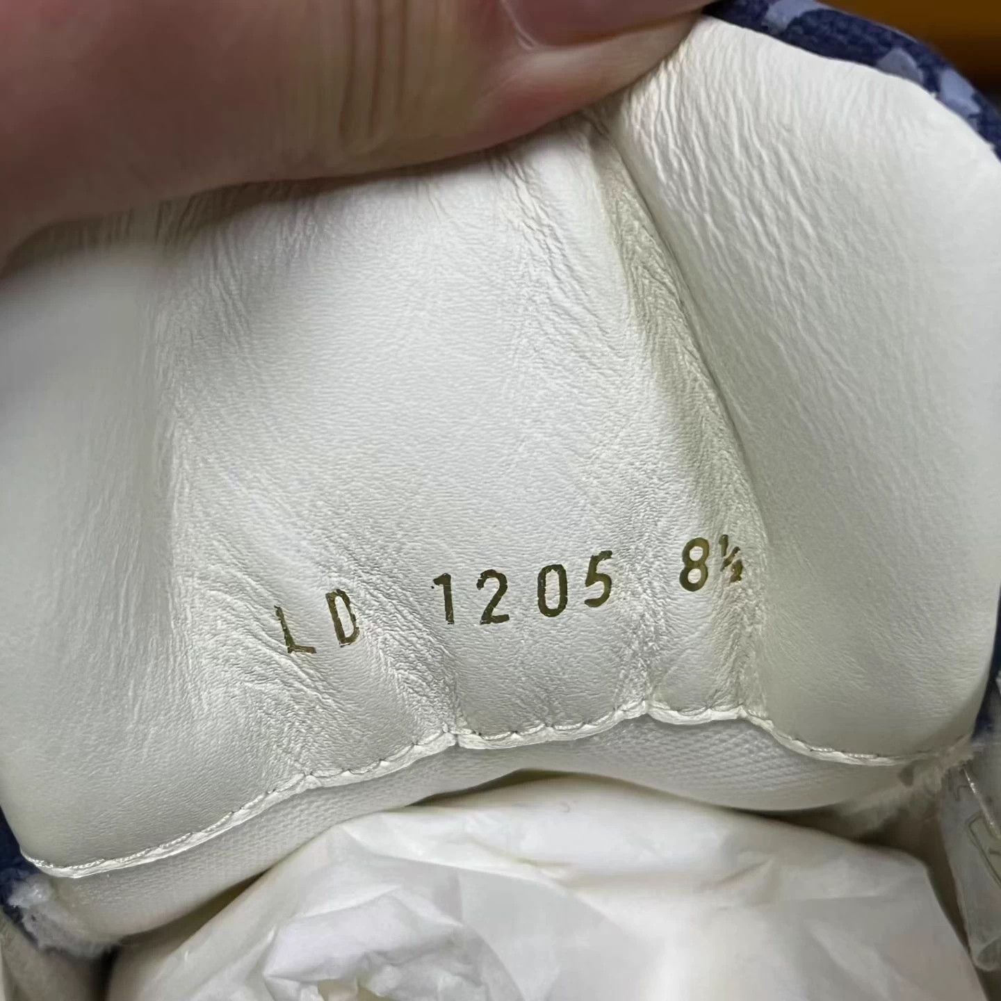Louis Vuitton LV Blue Canvas Leather Round Toe Lace-Up Low-Top Sneaker Size US 8.5 / EU 41-42 - 5 Thumbnail