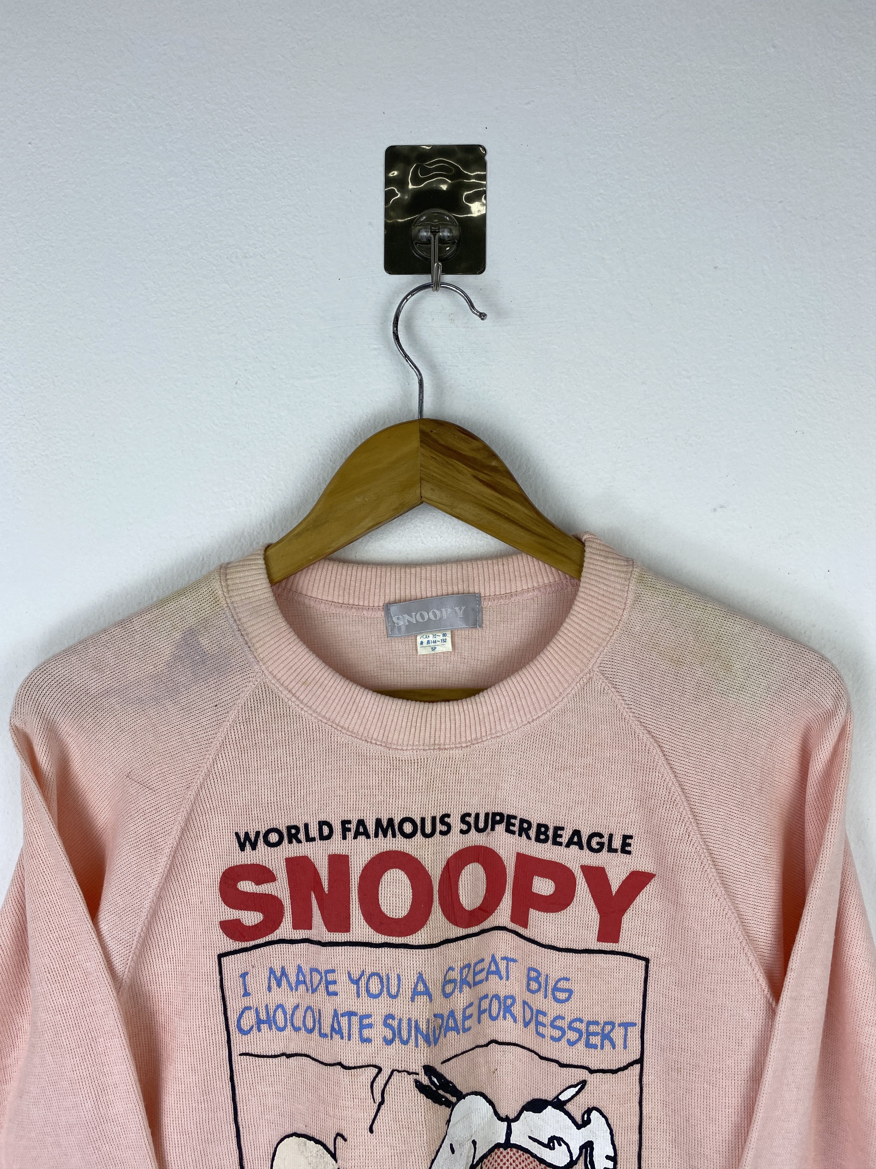 Peanuts Vintage Snoopy Printed Crewneck Sweatshirt SH0522 Size US S / EU 44-46 / 1 - 2 Thumbnail