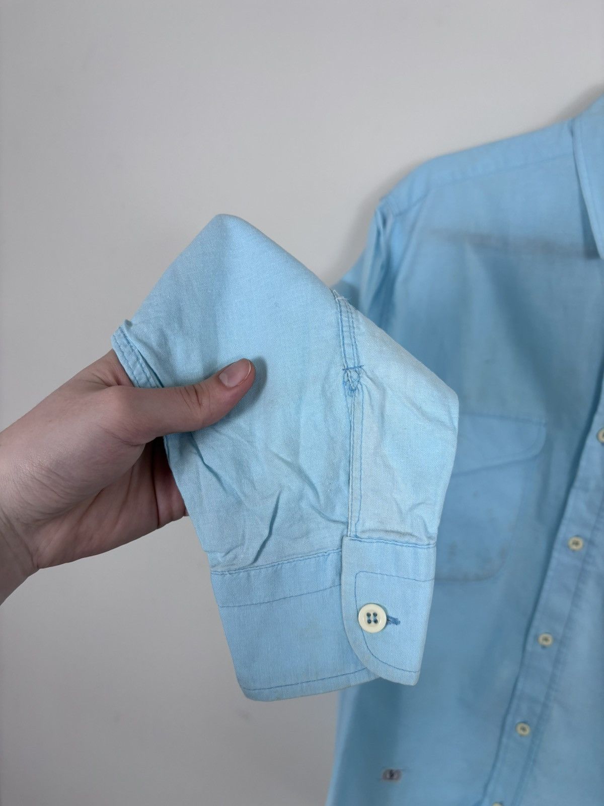 Valentino Vintage 1990s Valentino Jeans Men’s Blue Long Sleeve Shirt Size US M / EU 48-50 / 2 - 17 Thumbnail