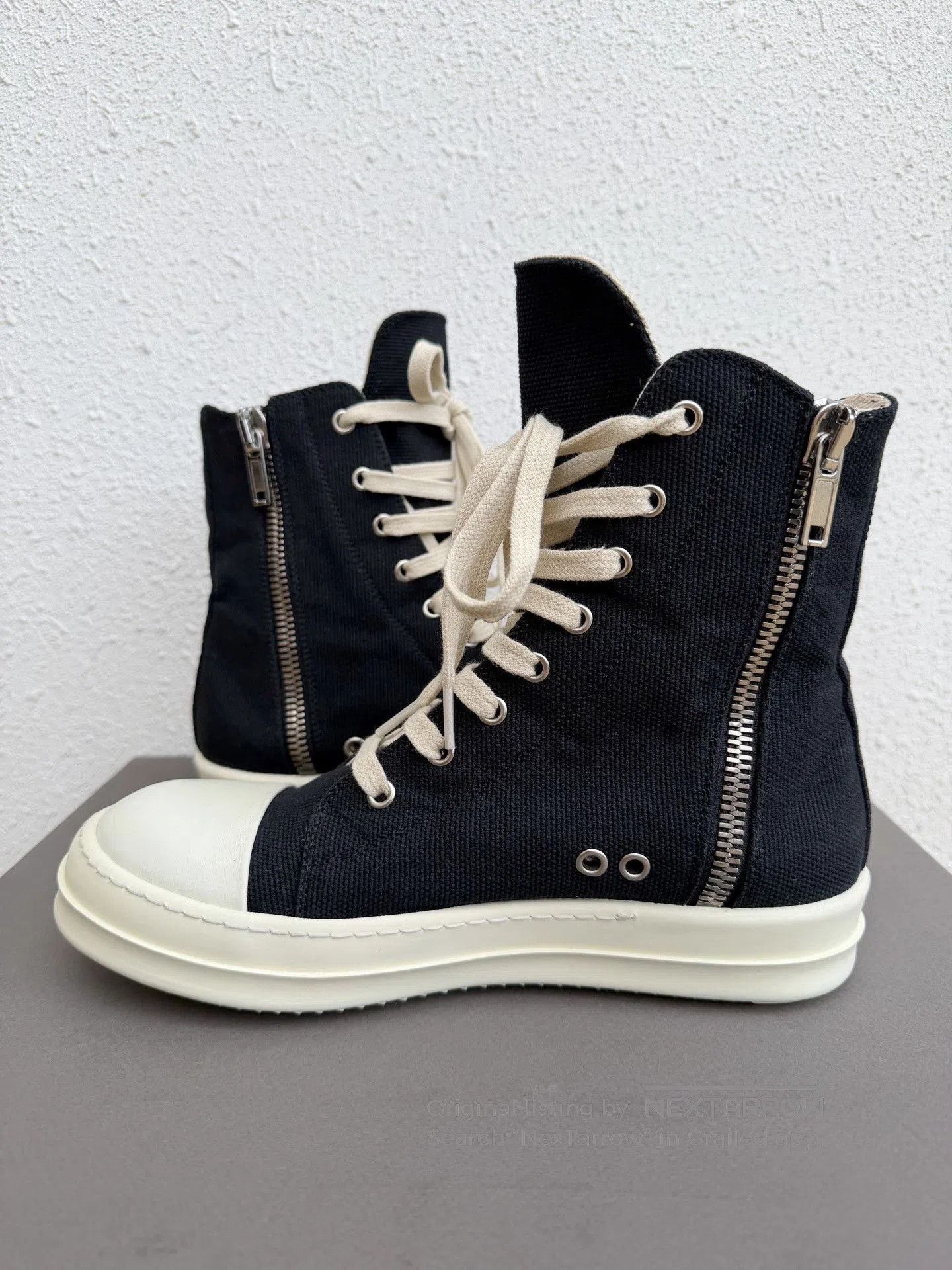 Rick Owens Drkshdw Rick Owens DRKSHDW High-Top Canvas Shoes. Size US 7 / IT 37 - 6 Thumbnail