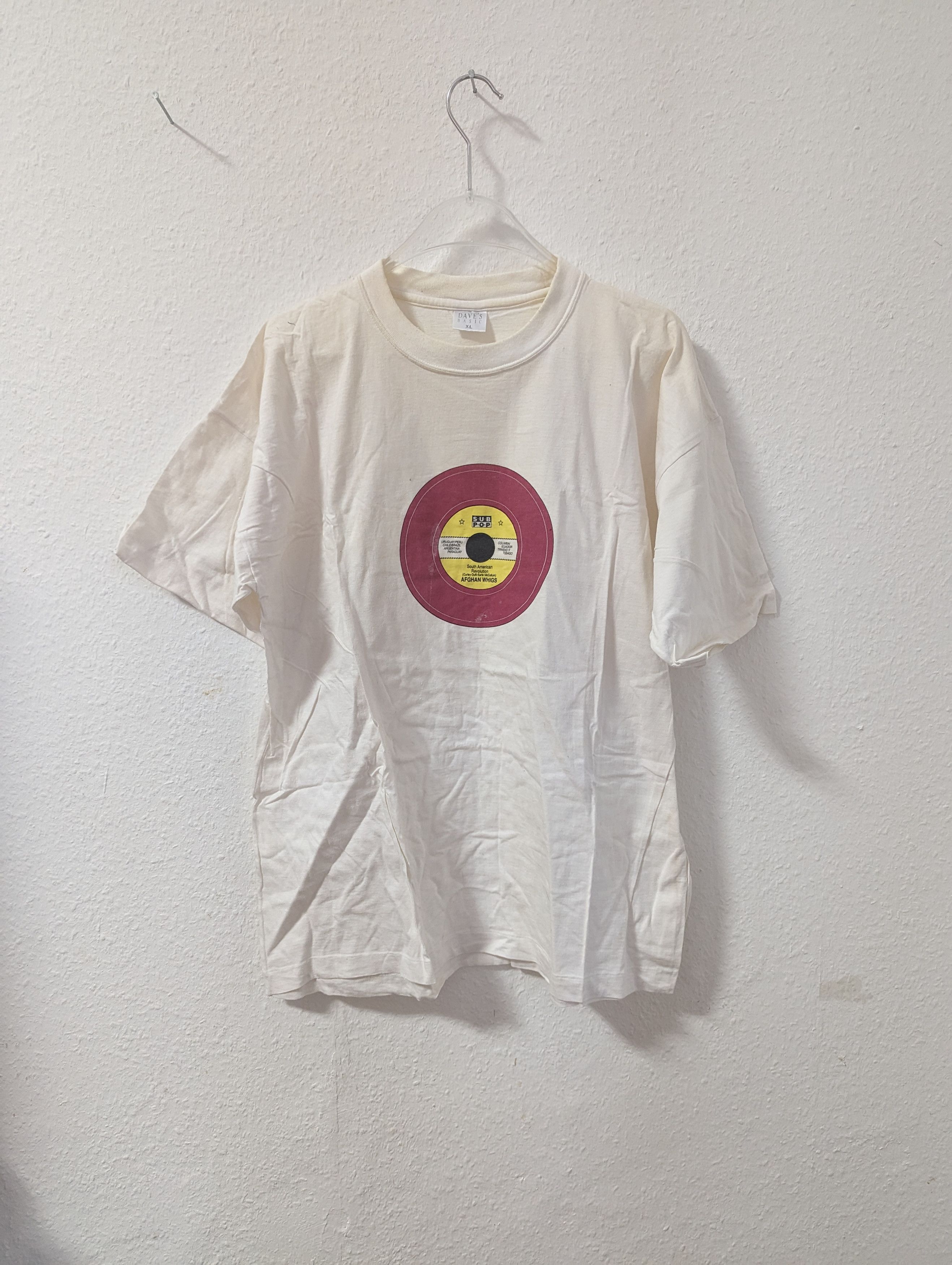 トップス AFGHAN WHIGS SUB POP TEE Afghan Whigs - Vintage 90s Authorized band tee Men's XL Sub