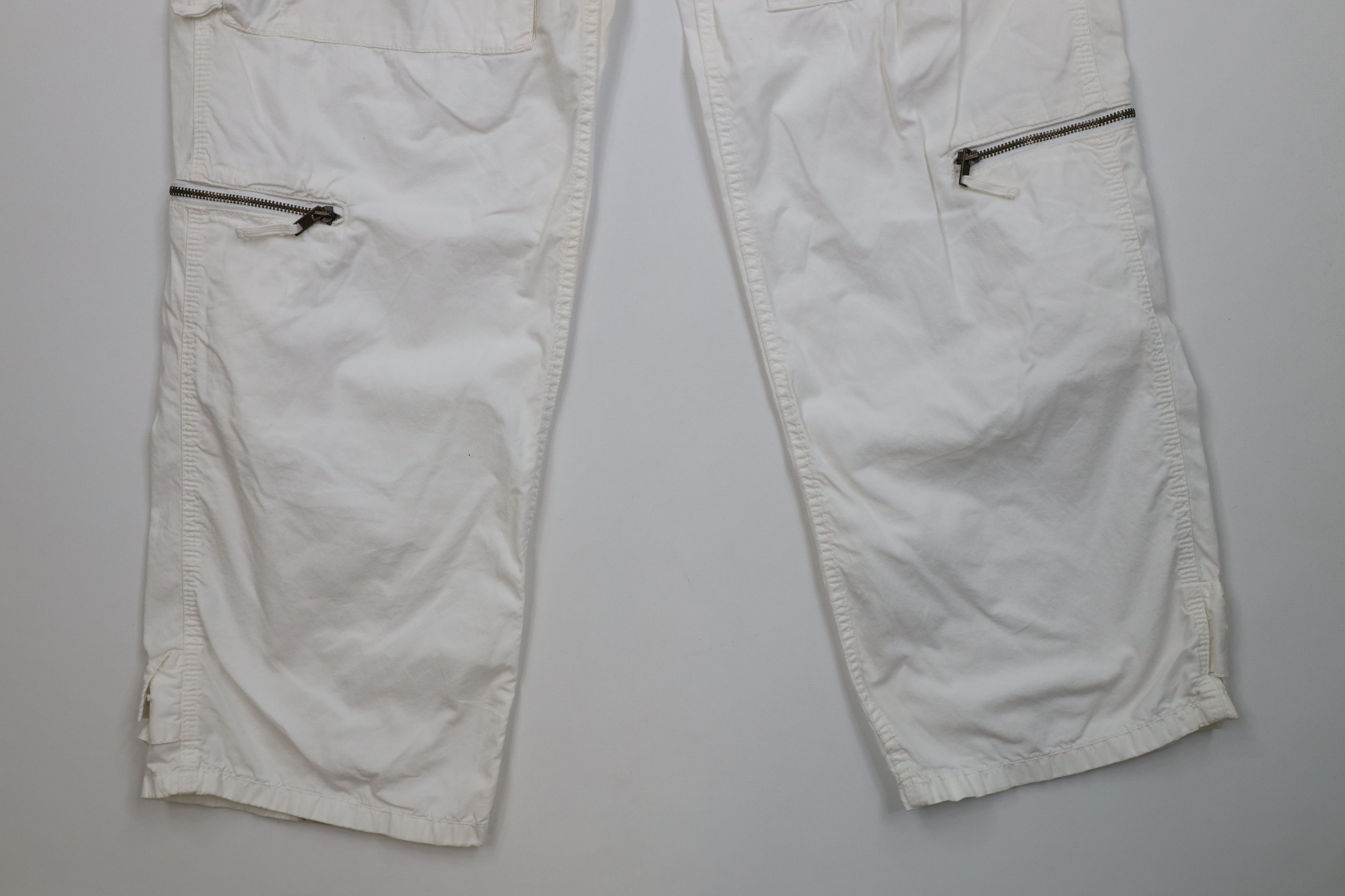 Ralph Lauren Vintage 90s Ralph Lauren Wide Leg Cargo Pants White Cotton Size US 36 / EU 52 - 4 Thumbnail