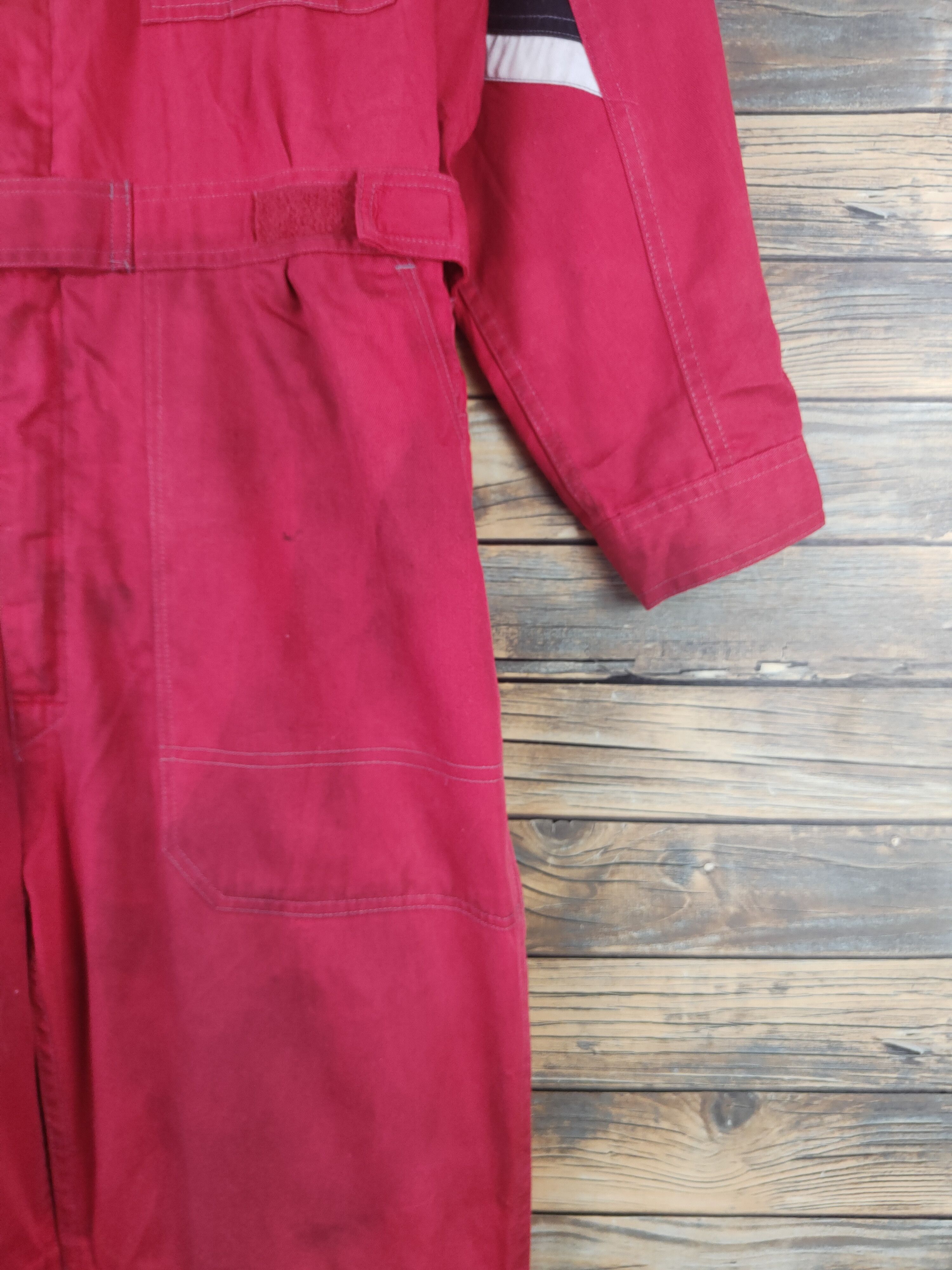 Vintage DL Rally Art Red Mitsubishi Motors staff Coverall #46-201T Size US 34 / EU 50 - 11 Thumbnail
