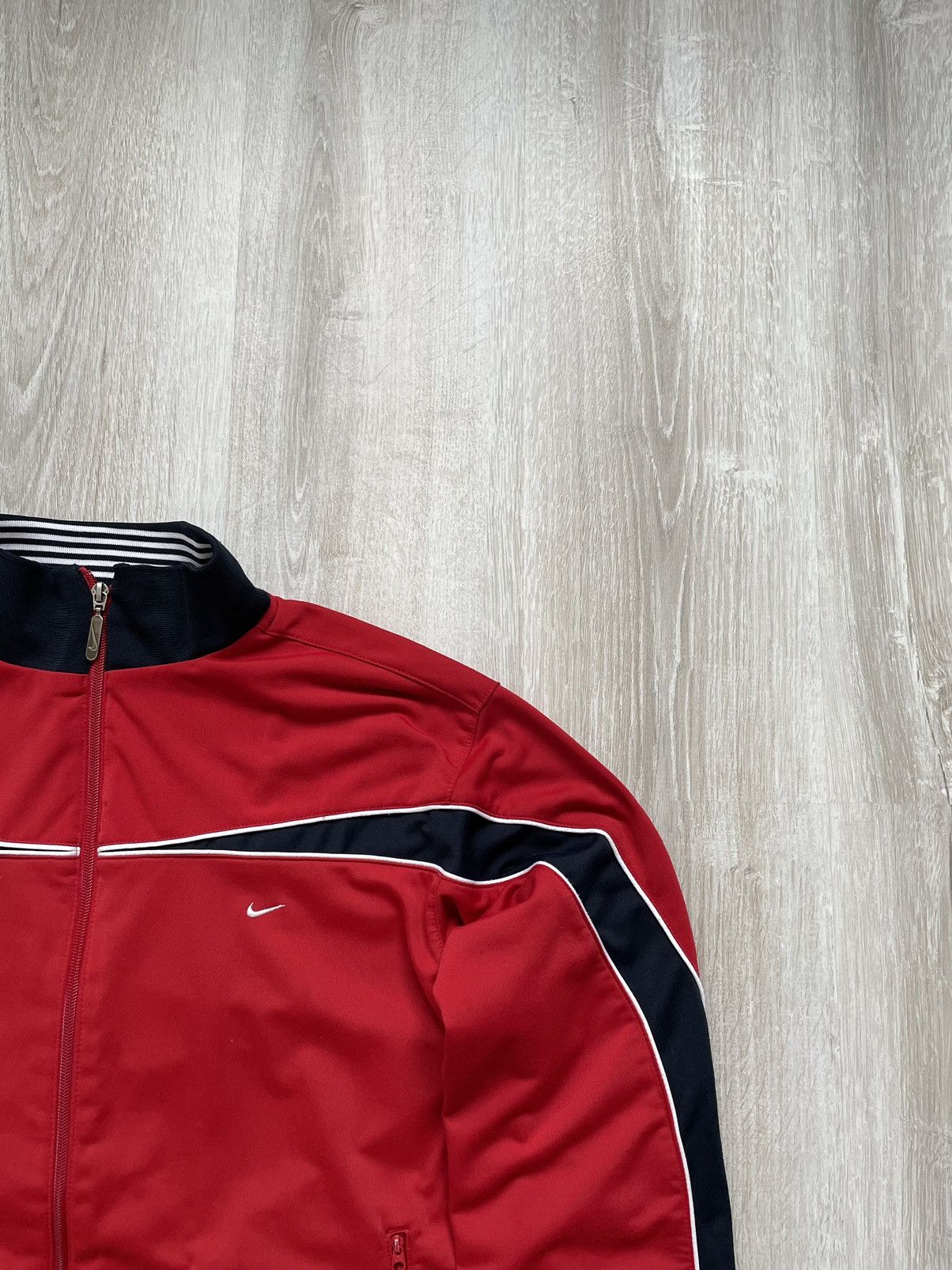 Nike × Vintage Vintage Y2K Nike Mini Swoosh Track Top Drill Size US L / EU 52-54 / 3 - 2 Thumbnail