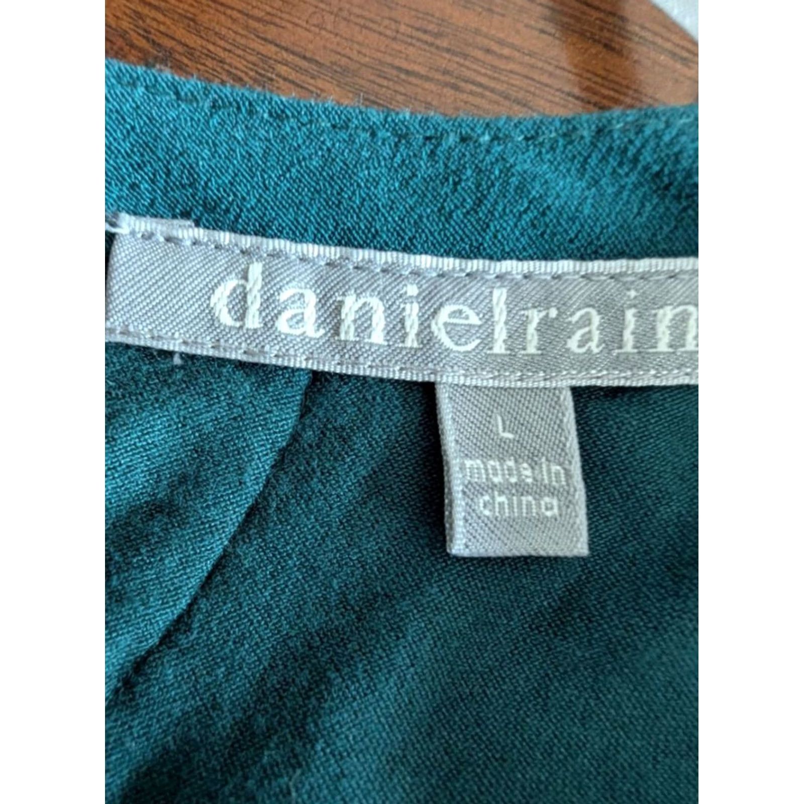 Rains Daniel Rain Lace Embroidered Dark Green Blouse Womens L Regular Shirt Size L / US 10 / IT 46 - 4 Thumbnail