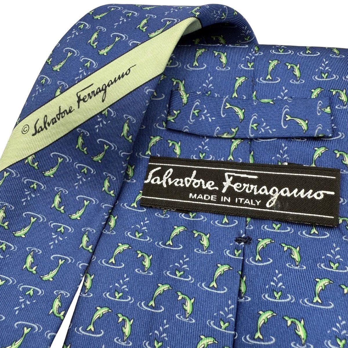 Salvatore Ferragamo Salvatore Ferragamo Silk Tie, Navy, Made in Italy Size ONE SIZE - 5 Thumbnail