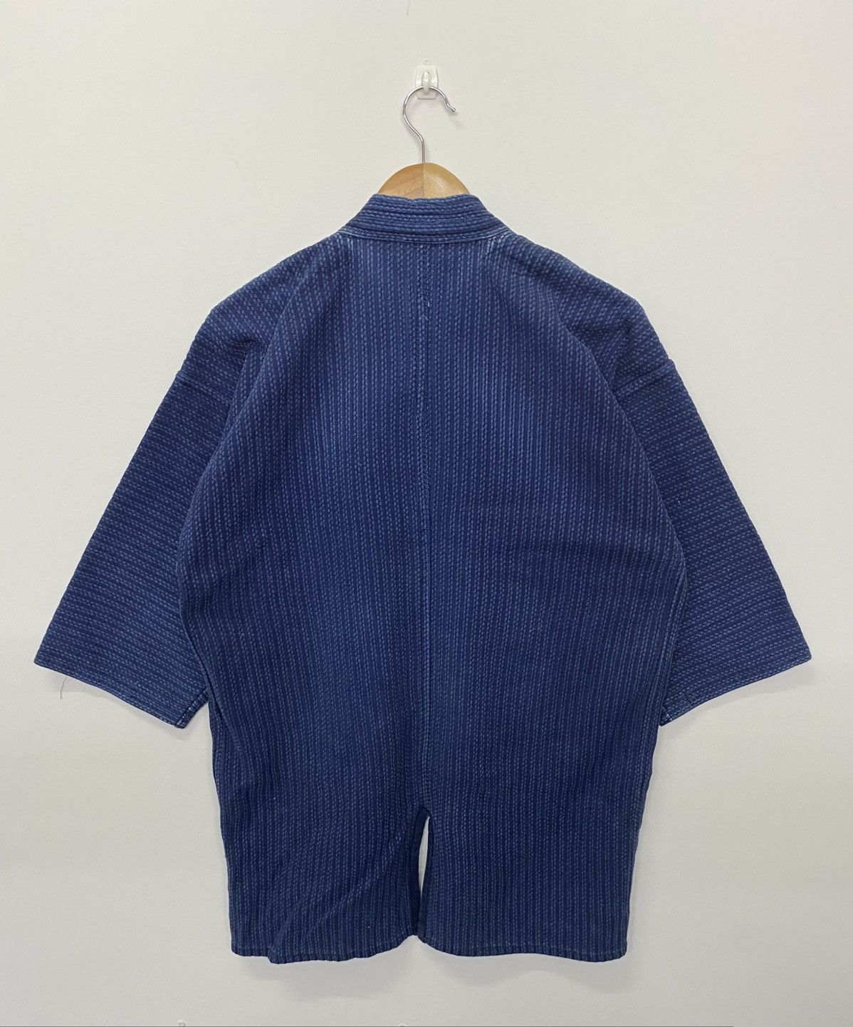 Vintage Vintage Japanese Brand Indigo Blue Kimono Jacket Size US L / EU 52-54 / 3 - 8 Thumbnail