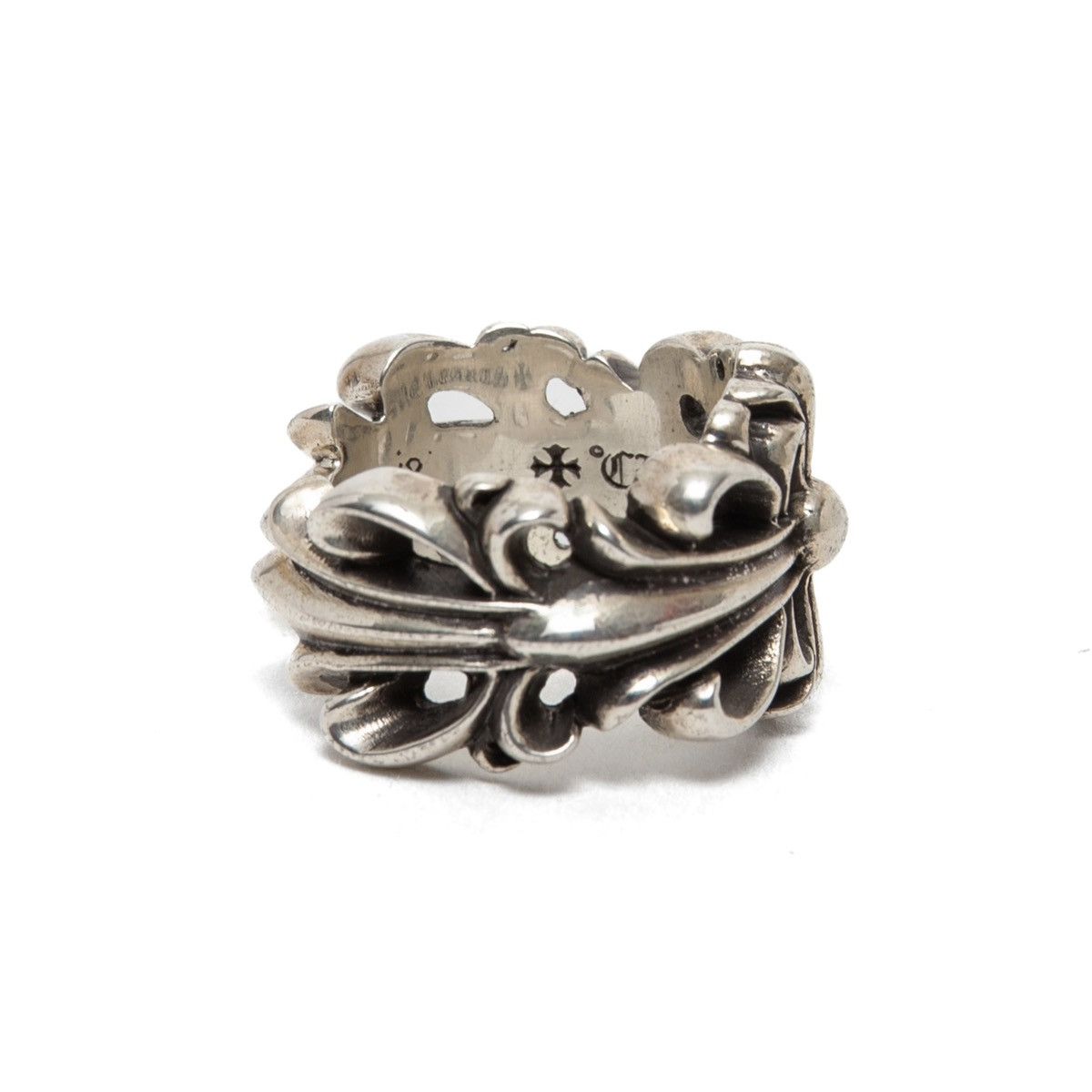 Chrome Hearts Double Floral Cross Ring (.925 Silver) Size ONE SIZE - 2 Thumbnail