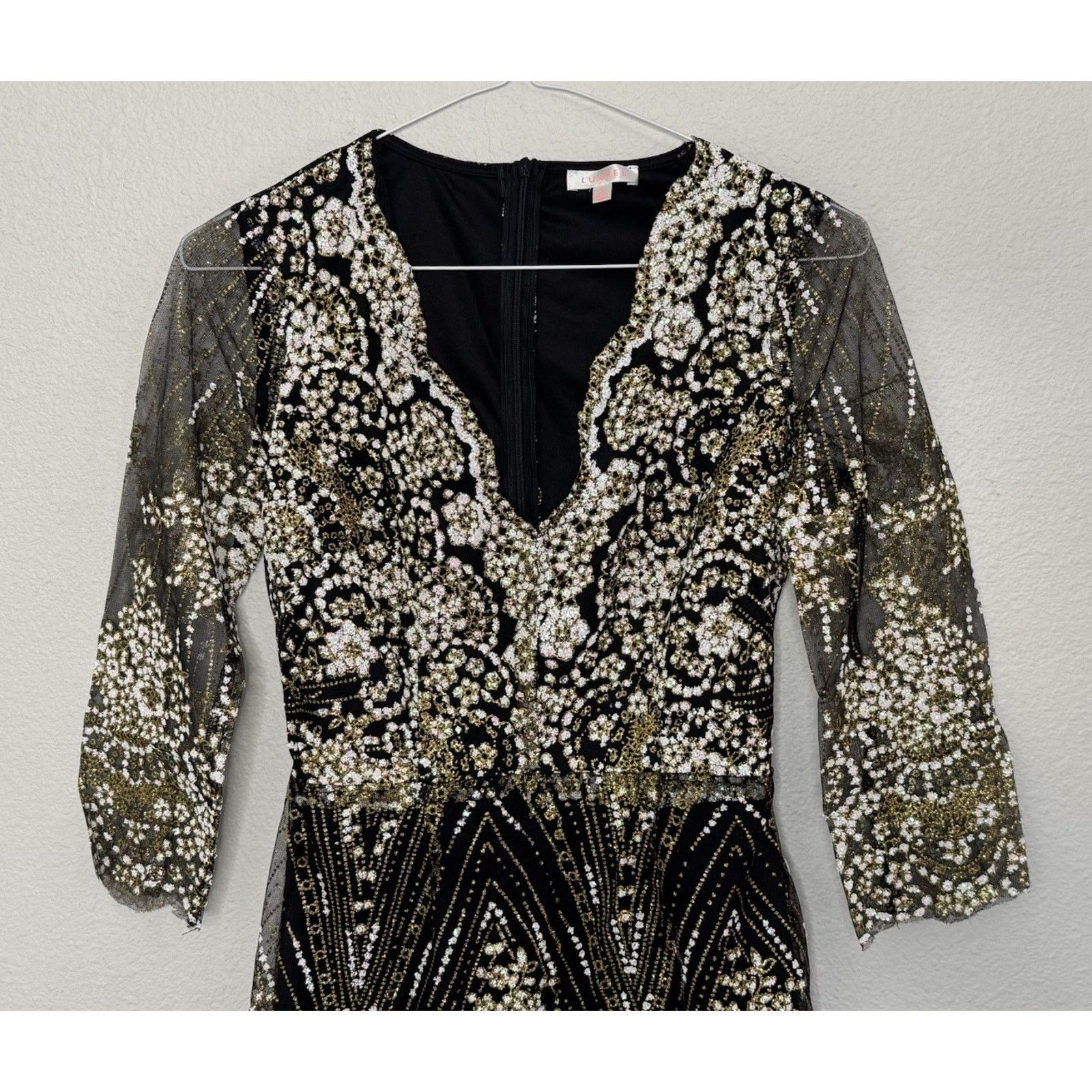 Other LUXXEL Saved By The Dress Embellished Sparkly Glittery Mini Size S / US 4 / IT 40 - 3 Thumbnail