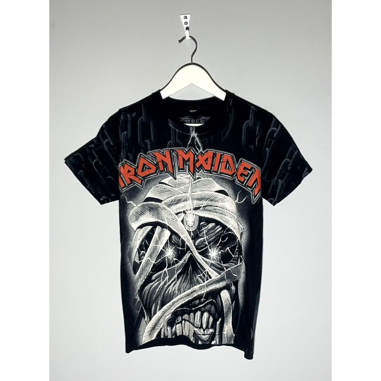 Vintage Iron Maiden T-Shirt Small Black Cotton Crew Neck Short Sleeve Band Logo Overprint 2008 Vintage: No Mens Mens? Size US S / EU 44-46 / 1 - 2 Thumbnail