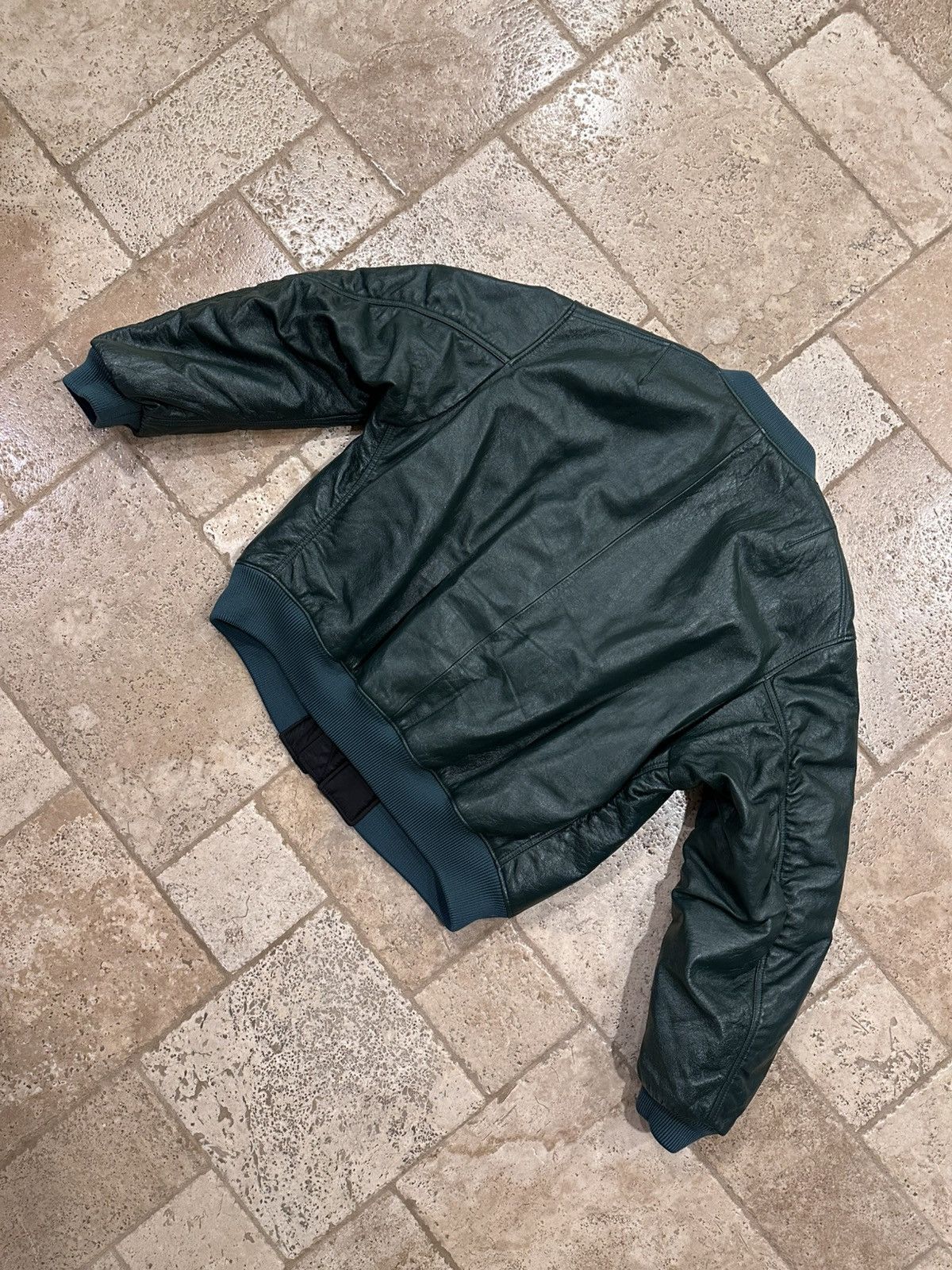 Prada Prada x Raf Simmons Nappa Bomber Leather Billiard Green FW21 Size US L / EU 52-54 / 3 - 10 Thumbnail