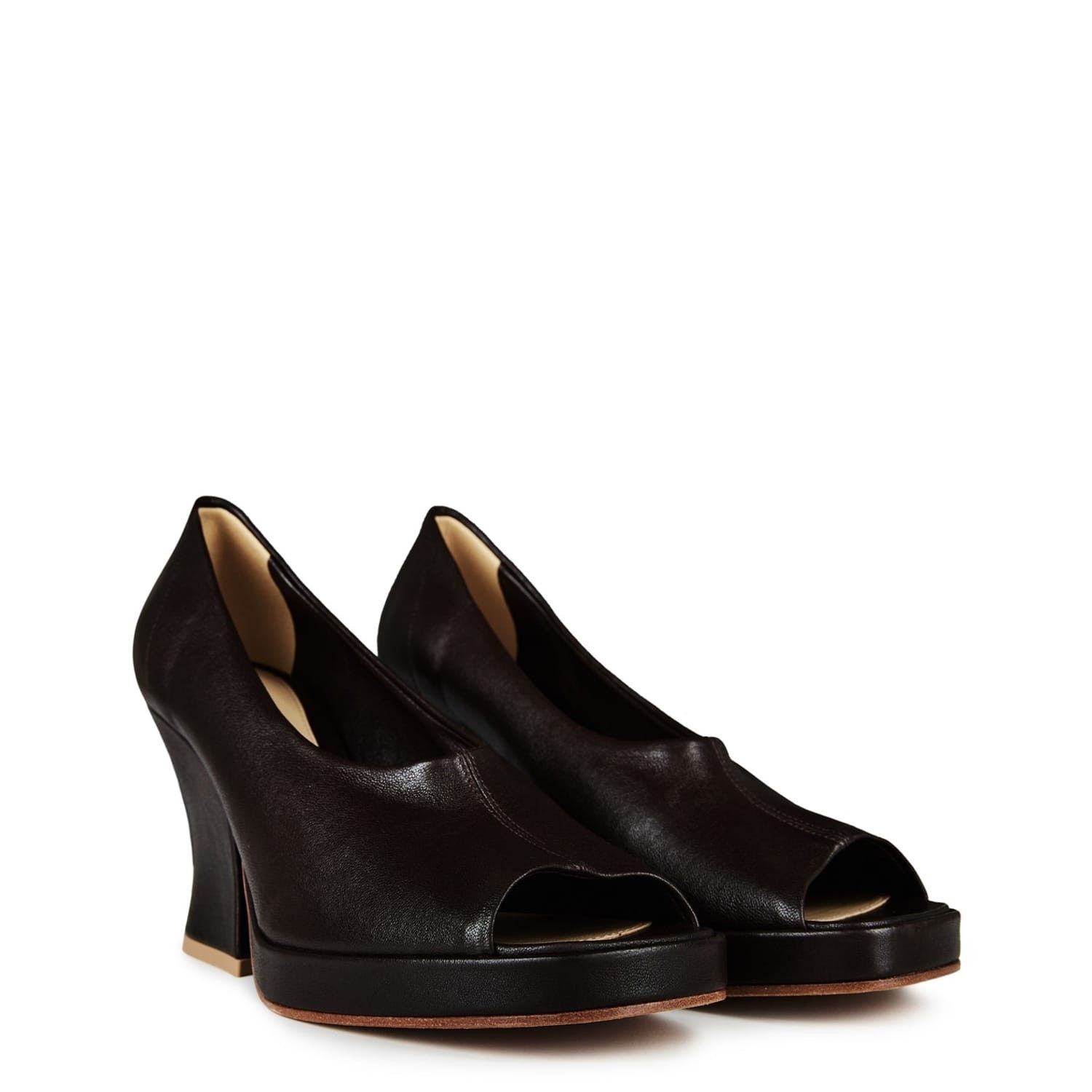 Bottega Veneta Bottega Veneta Block Heel Stack Pumps in Neutral Size US 4.5 / IT 34.5 - 2 Thumbnail