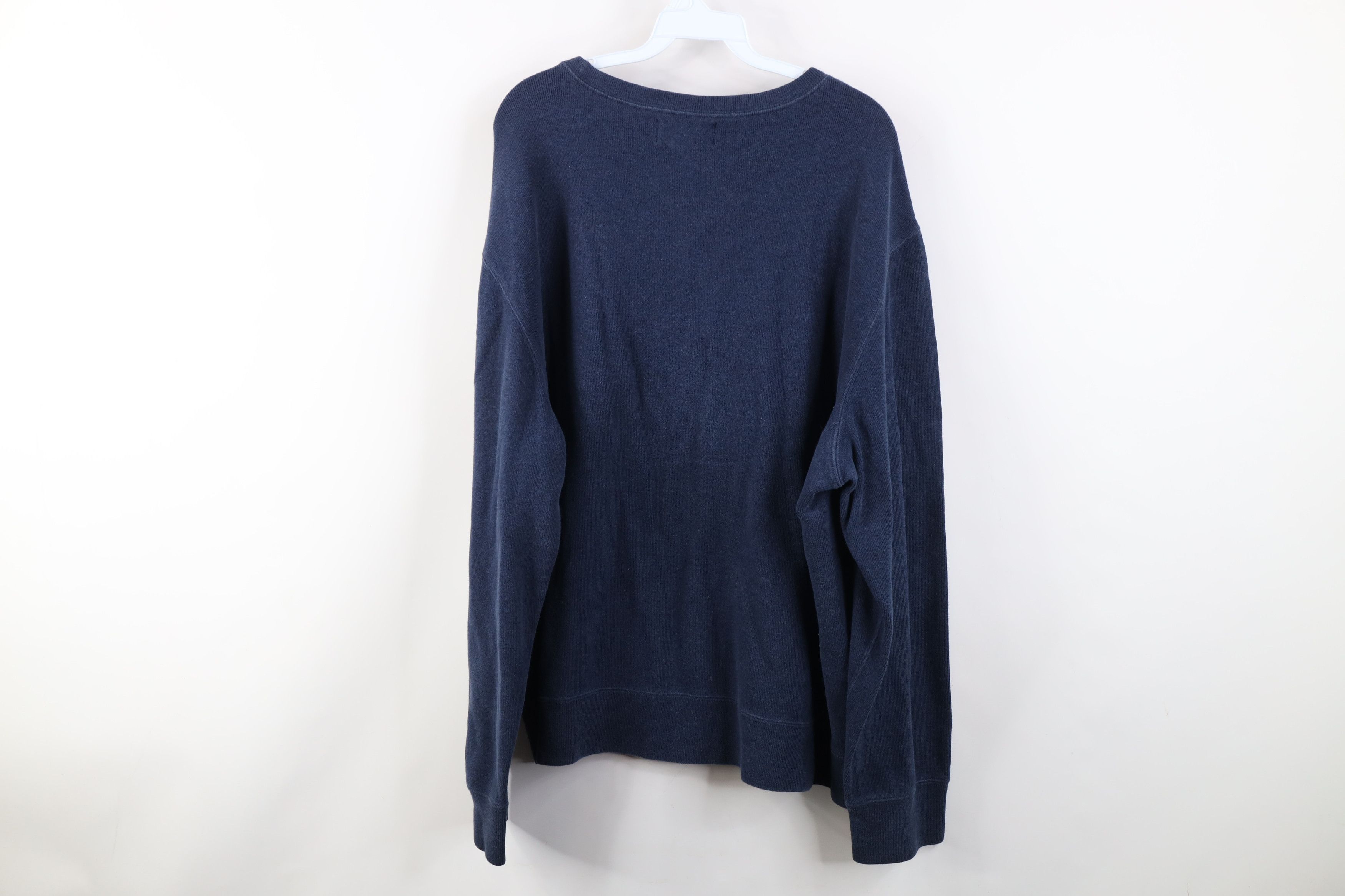 Ralph Lauren Vintage 90s Ralph Lauren Ribbed Knit Crewneck Sweater Blue Size US XL / EU 56 / 4 - 8 Thumbnail