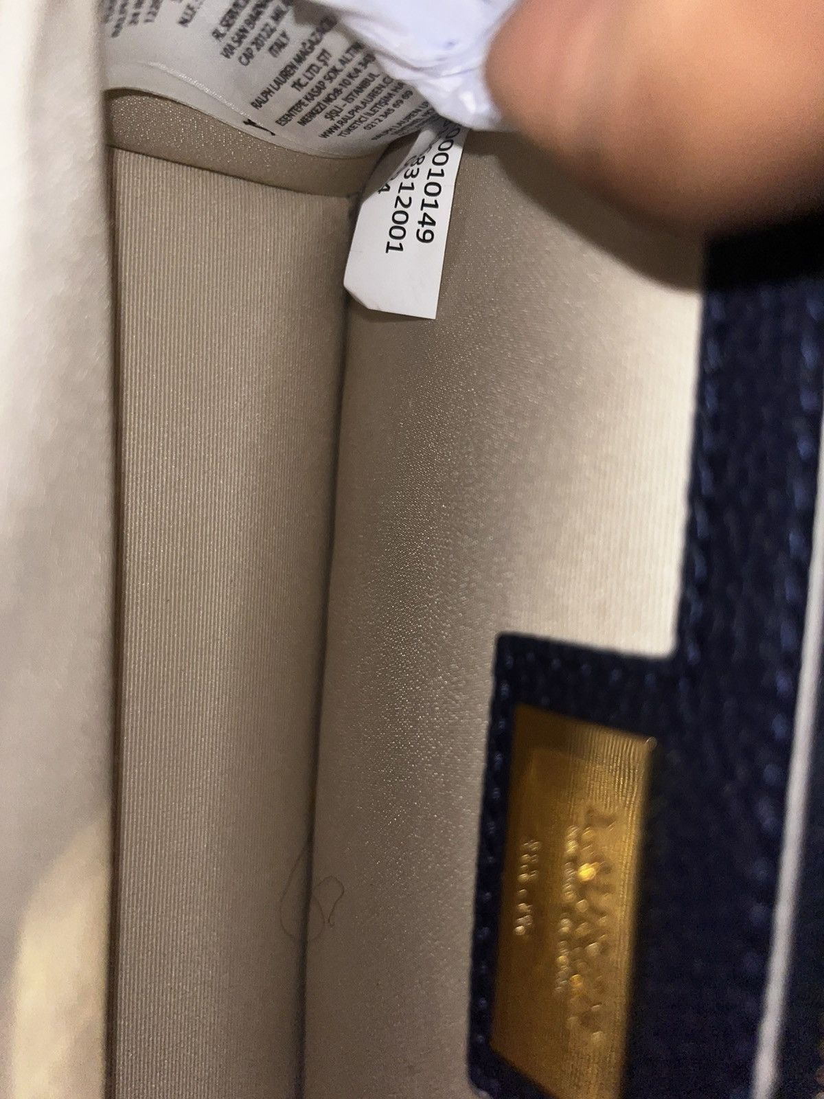 Lauren Ralph Lauren × Ralph Lauren Ralph Lauren Pebbled Leather Sophee Crossbody - Dark Blue Size ONE SIZE - 7 Thumbnail