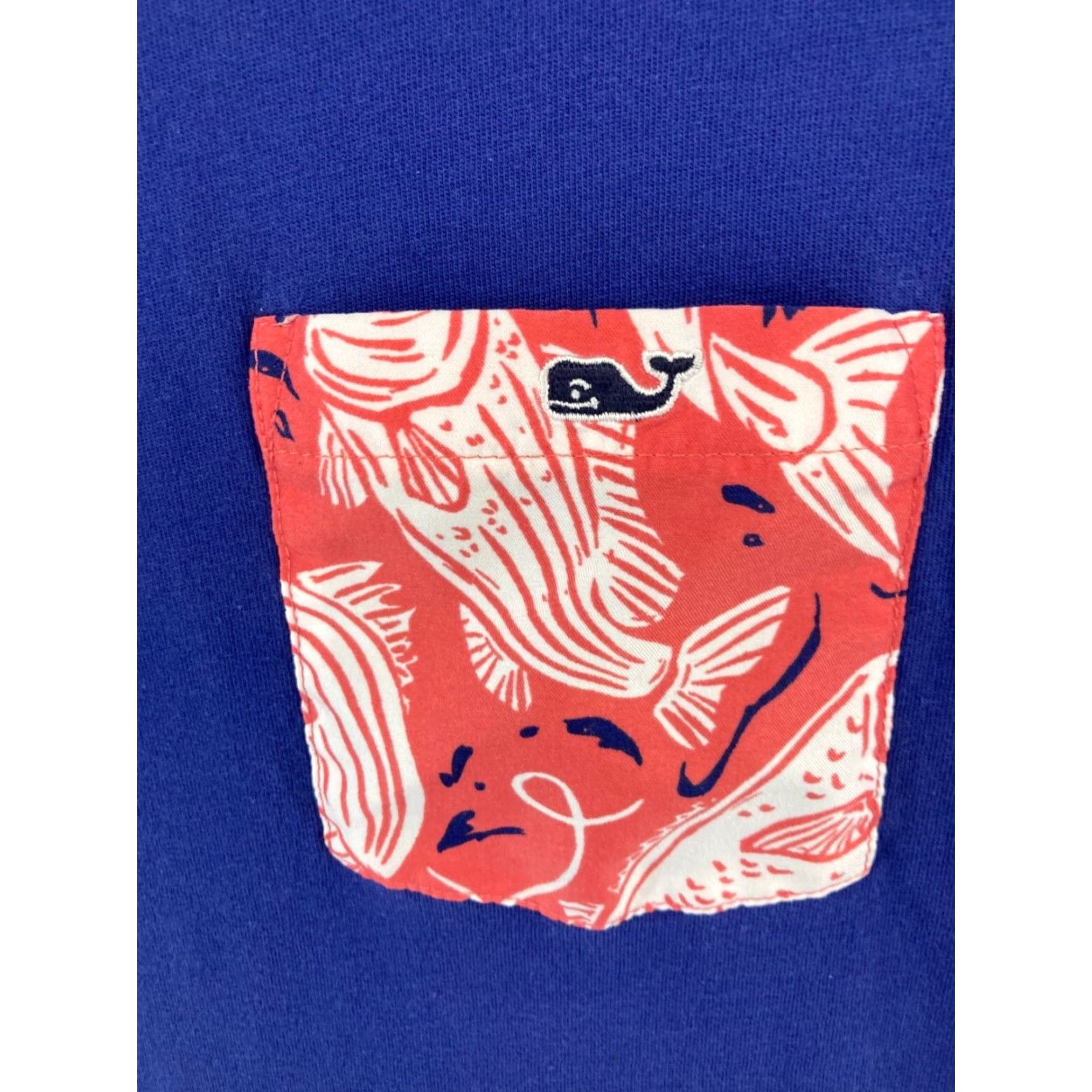 Vineyard Vines Vineyard Vines Shirt Adult Medium Blue Whale Pocket Cotton Jersey Crew Neck Mens Size US M / EU 48-50 / 2 - 4 Thumbnail