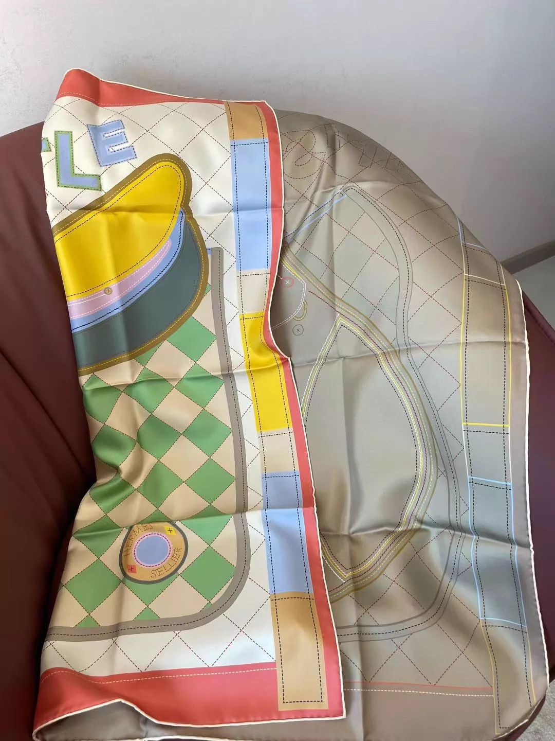 Hermes HERMES Double-Sided Silk Scarf 90x90cm Y231 New Size ONE SIZE - 9 Thumbnail