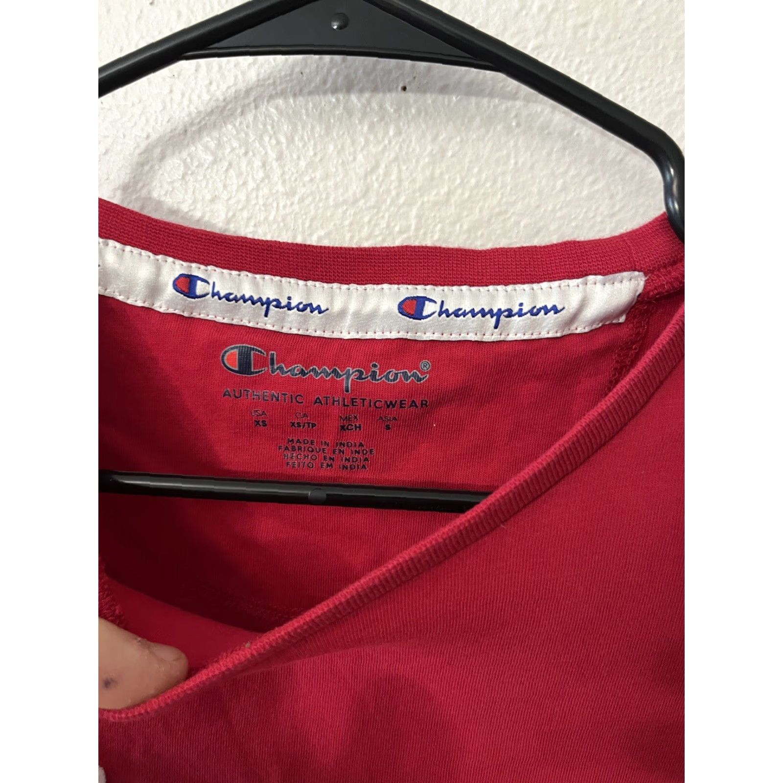 Champion Champion T-Shirt Women XS Red Logo Short Sleeve Crew Neck Pullover Casual Size XS / US 0-2 / IT 36-38 - 4 Thumbnail